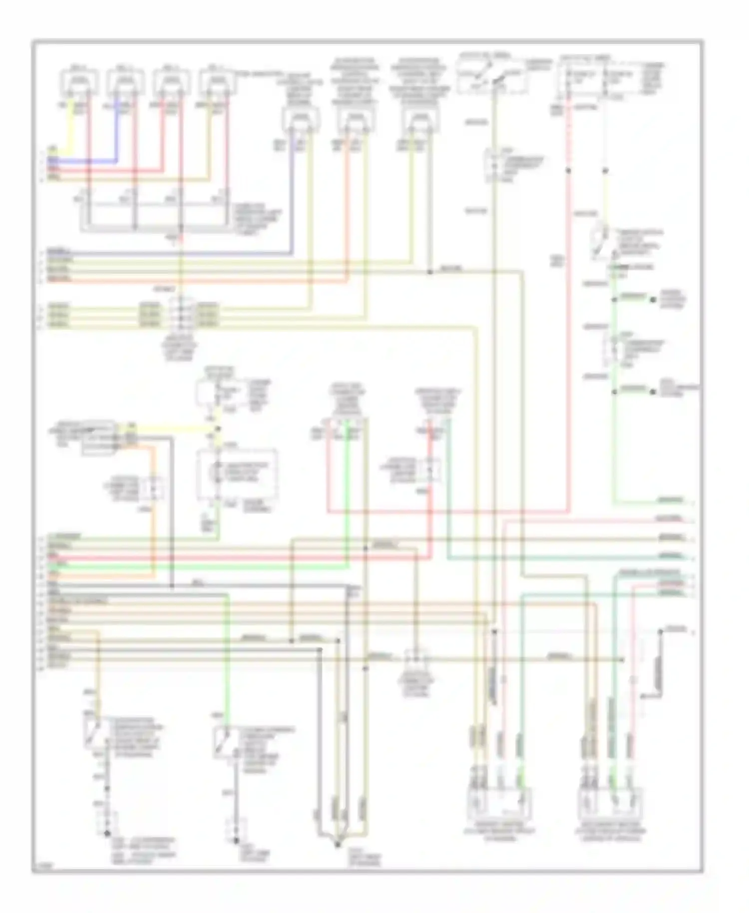 Wiring diagram under- dash fuse/ relay box fuse 1 for Honda Accord V (1993-1998) (2 of 3)