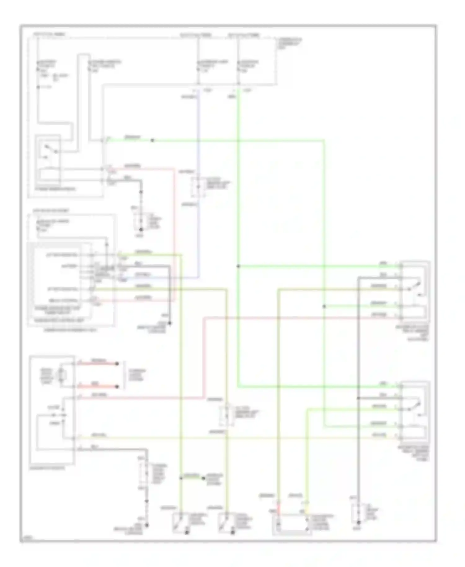 Wiring diagram under-dash fuse/relay box for Honda Accord V (1993-1998) (12 of 21)