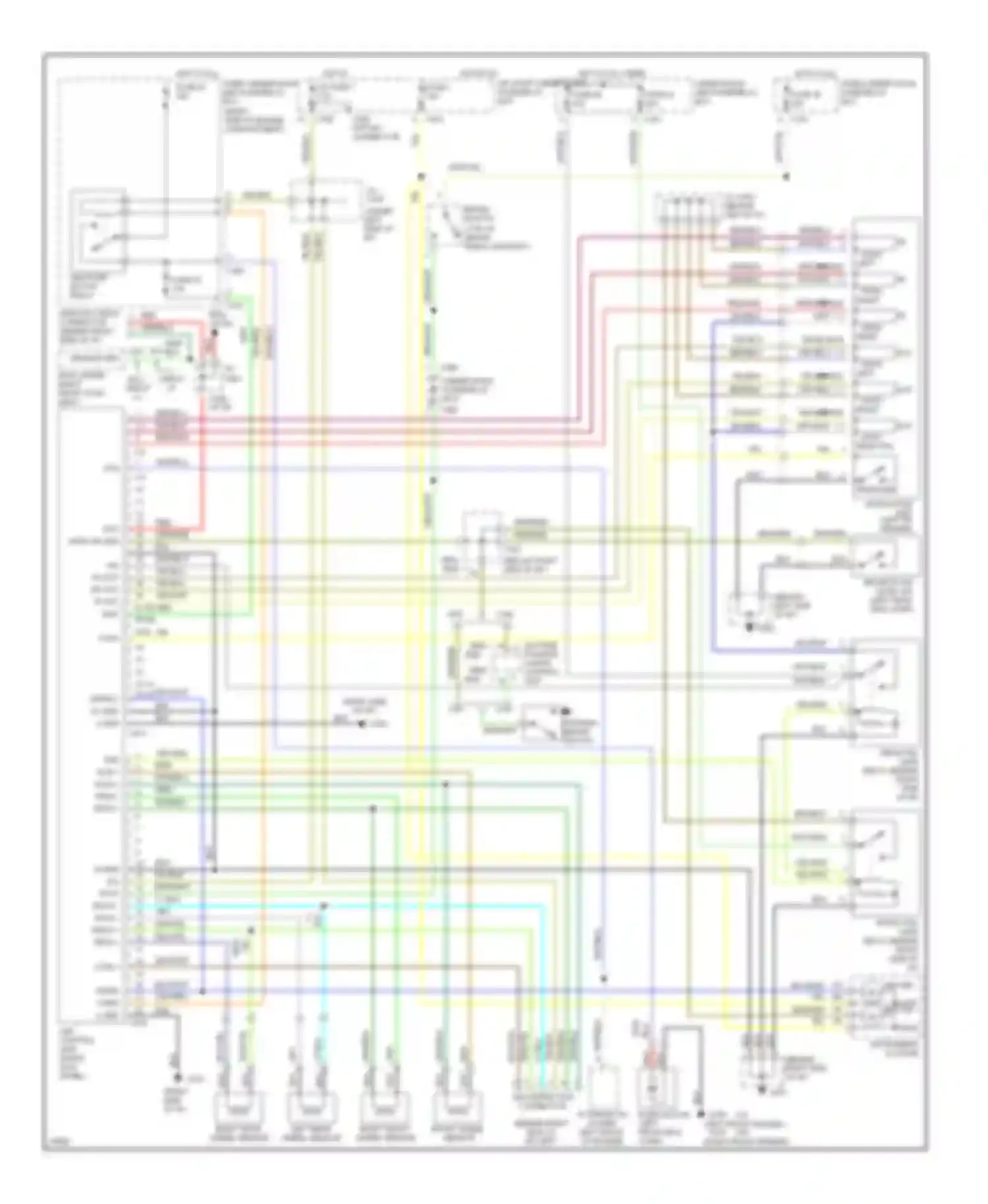 Wiring diagram under-hood abs fuse/relay box for Honda Accord V (1993-1998) (1 of 3)