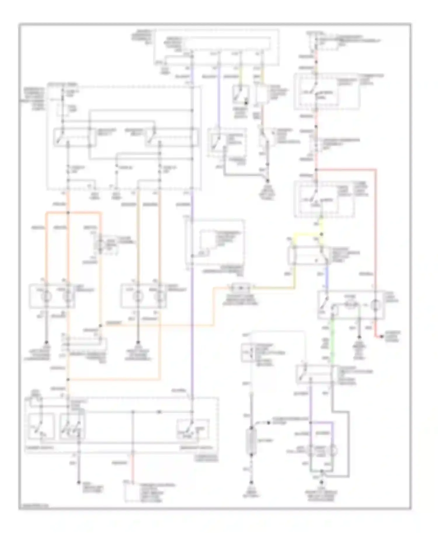 Accord Honda VI (1997-2002): Headlight circuit, without drl & with auto-off headlamps