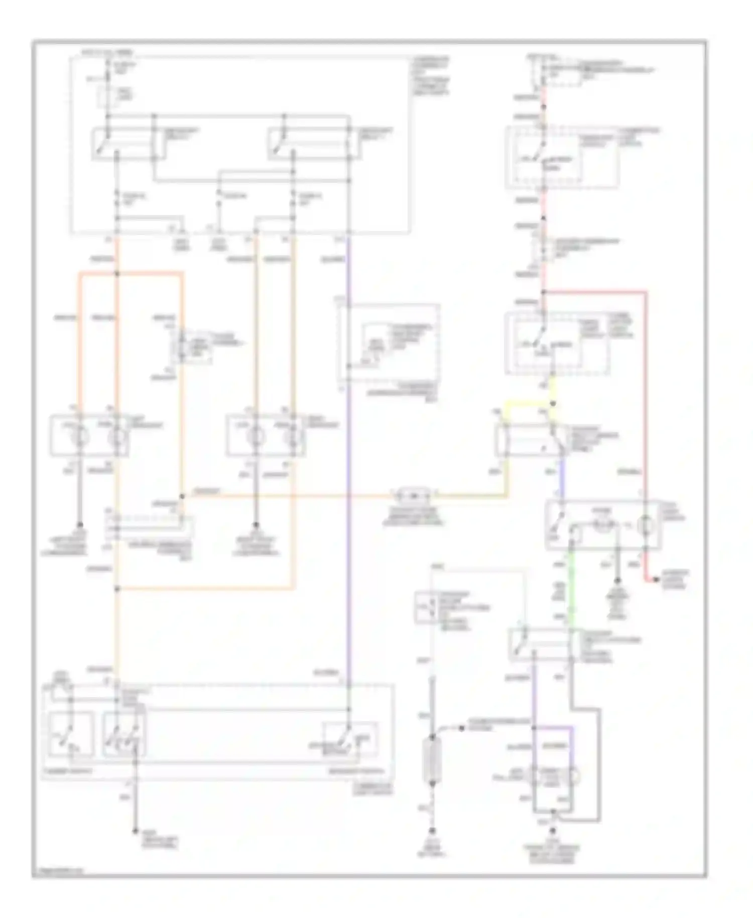 Accord Honda VI (1997-2002): Headlight circuit, without drl & without auto-off headlamps