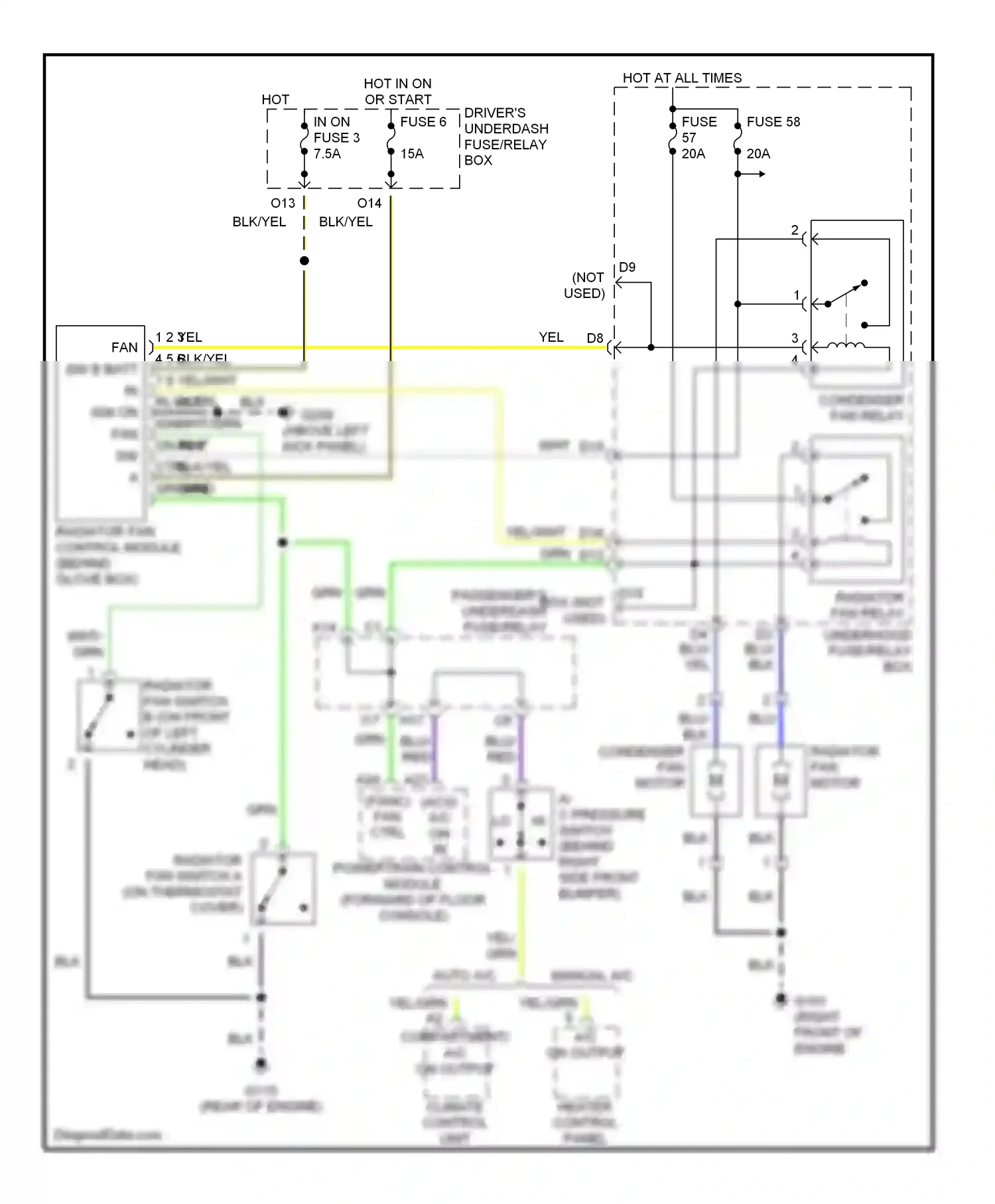 Wiring diagram blu for Honda Accord VI (1997-2002) (12 of 66)