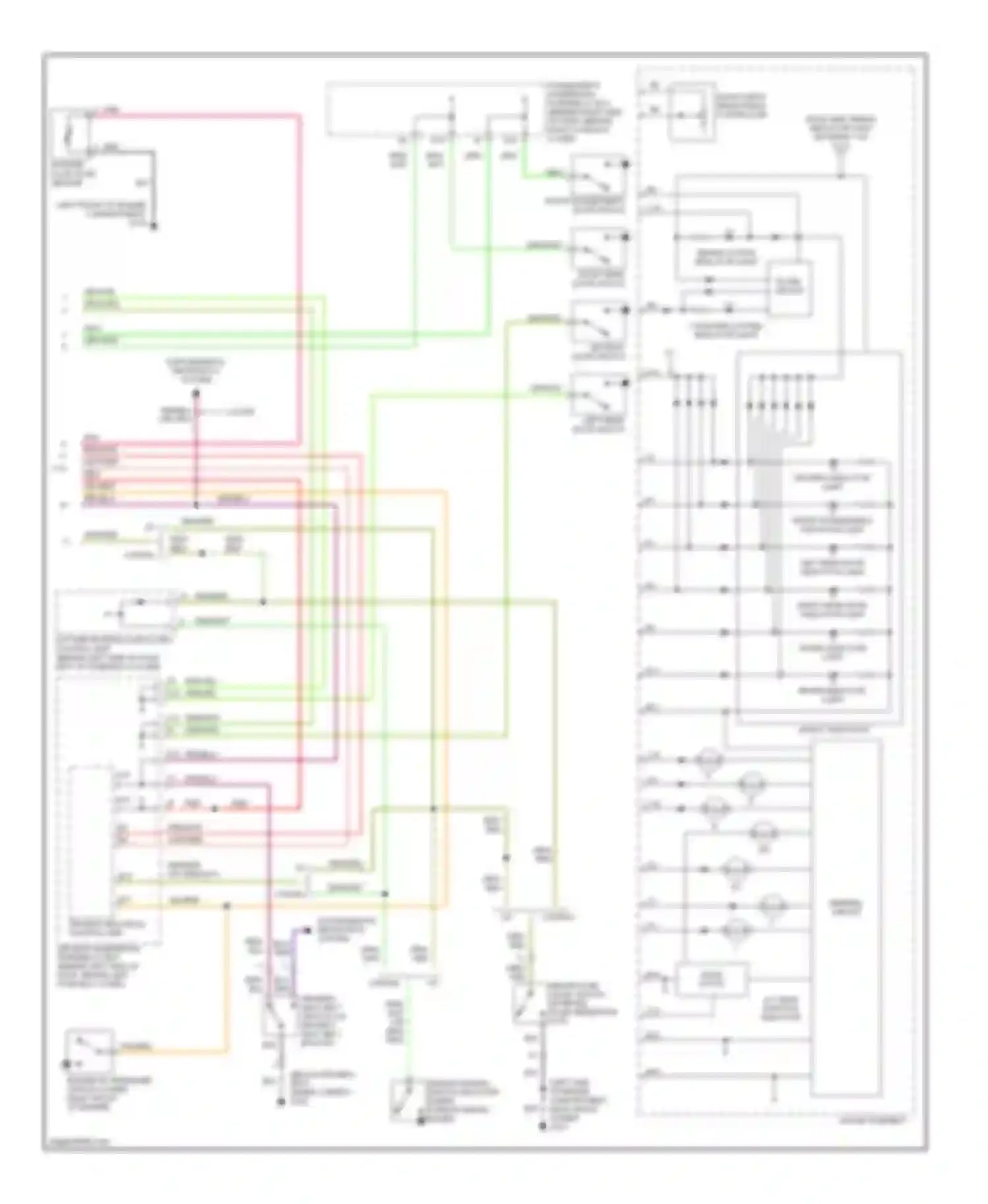 Wiring diagram brake indicator light for Honda Accord VI (1997-2002) (1 of 1)