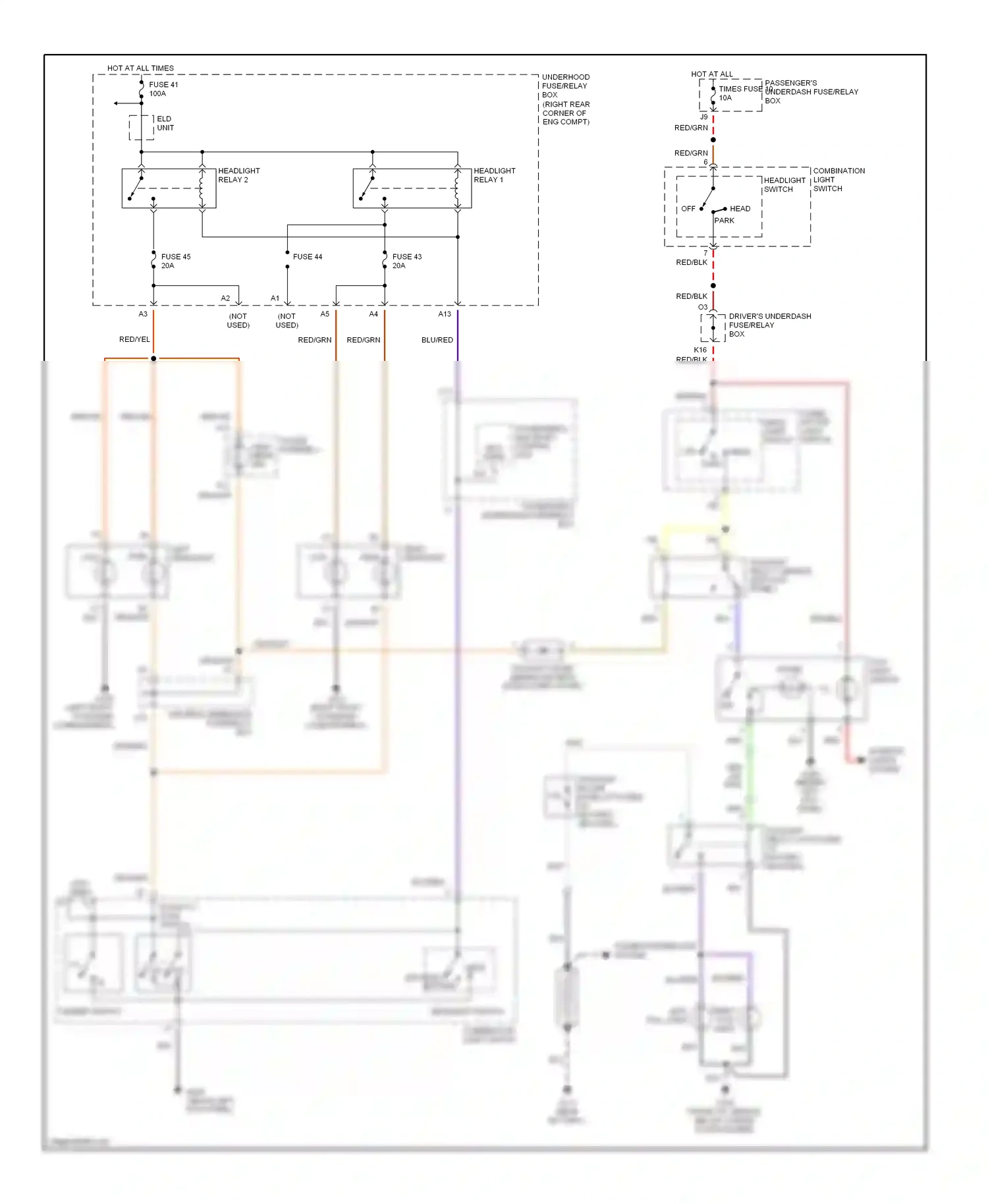 Wiring diagram eld unit for Honda Accord VI (1997-2002) (4 of 6)