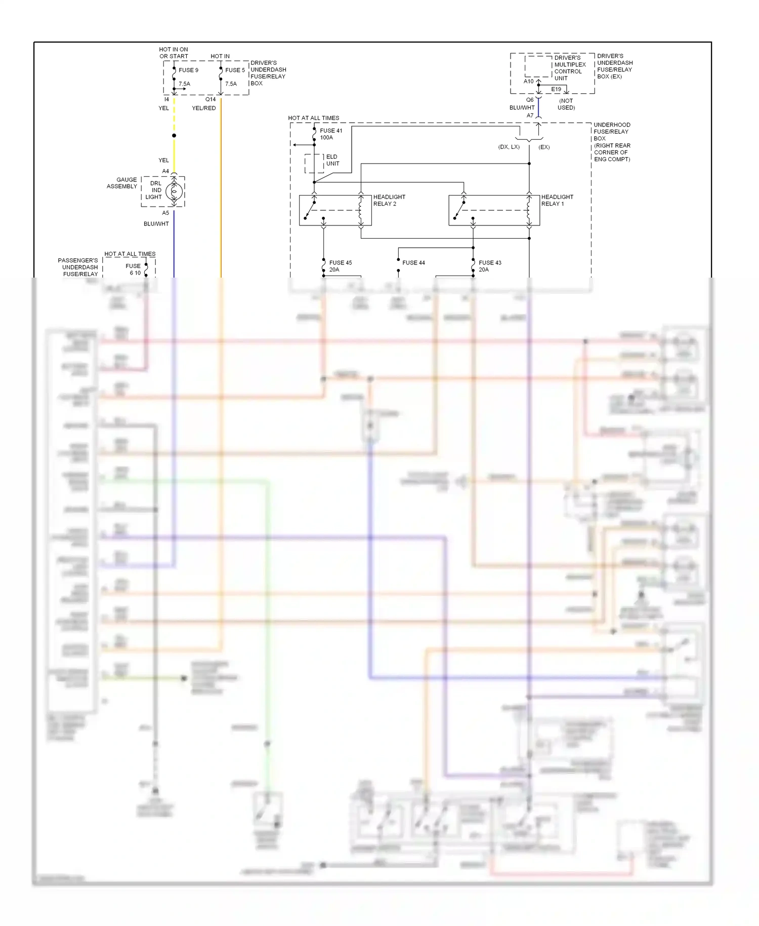 Wiring diagram eld unit for Honda Accord VI (1997-2002) (2 of 6)