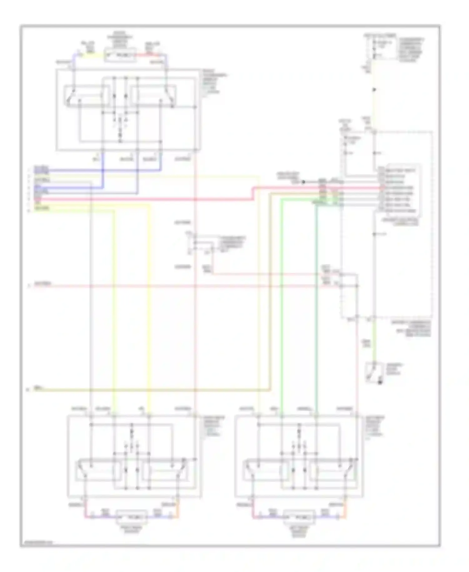 Wiring diagram left rear window motor for Honda Accord VI (1997-2002) (1 of 1)
