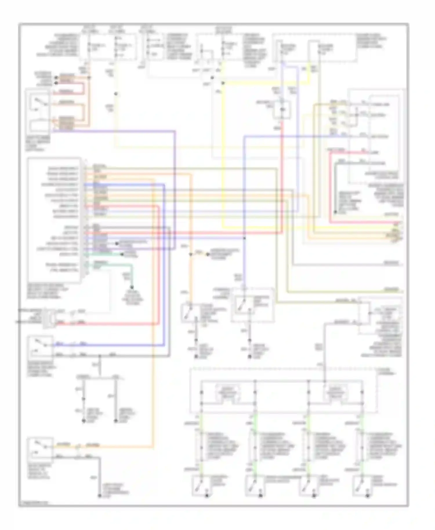 Wiring diagram passenger's multiplex control unit for Honda Accord VI (1997-2002) (2 of 18)