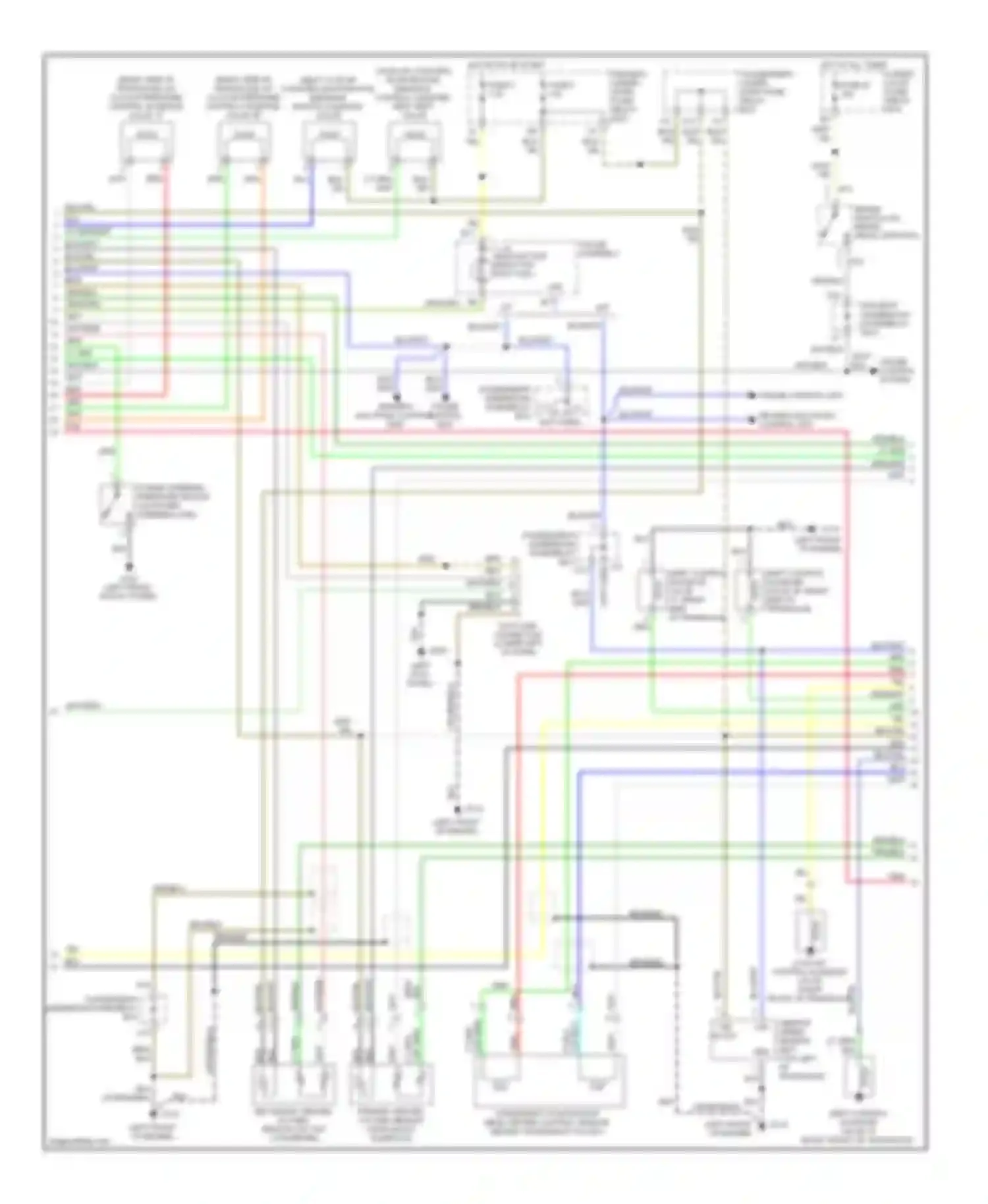 Wiring diagram passenger's under- dash fuse/ relay box for Honda Accord VI (1997-2002) (1 of 1)