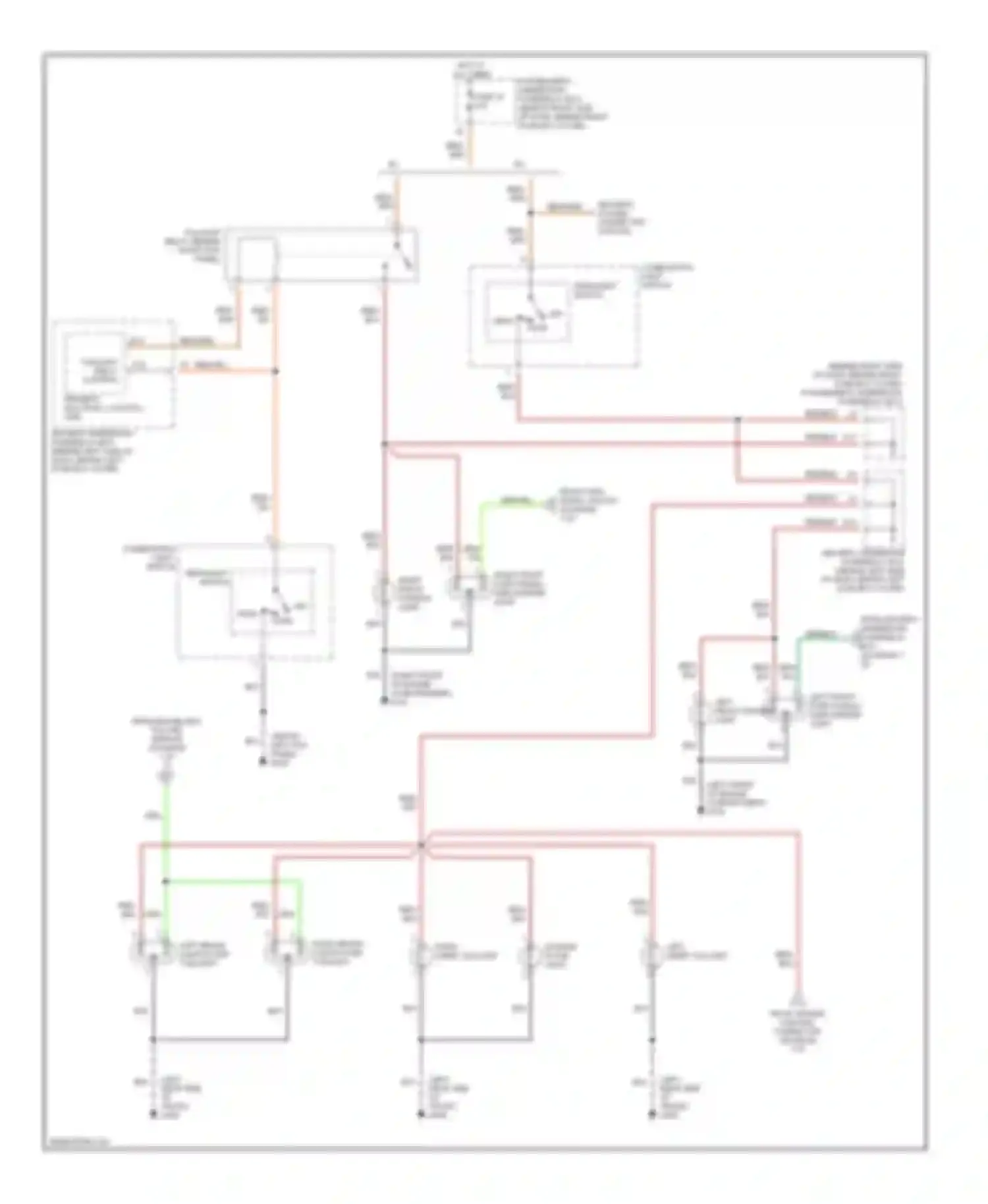 Wiring diagram right front turn signal/ side marker light for Honda Accord VI (1997-2002) (2 of 3)