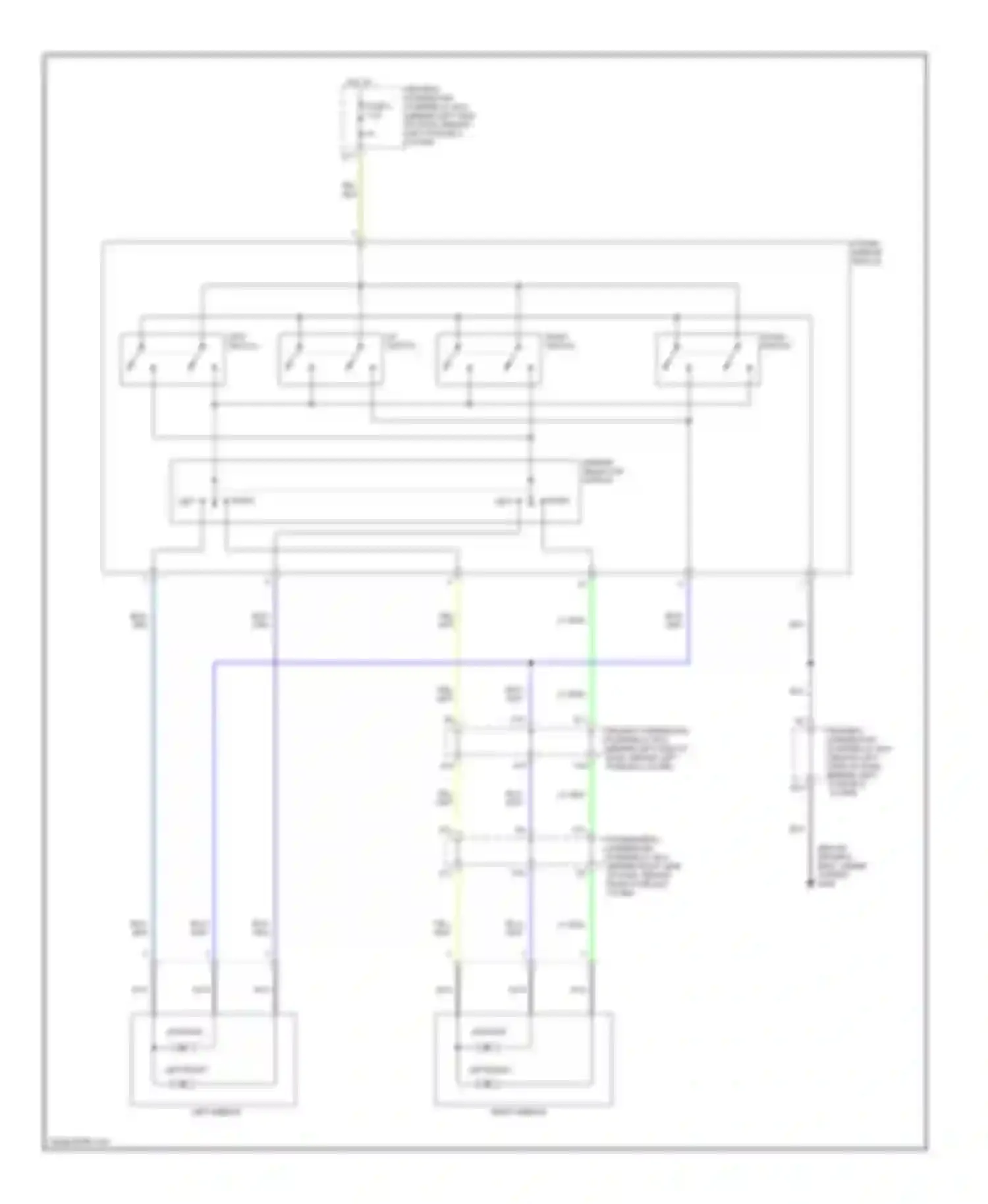 Wiring diagram right switch for Honda Accord VI (1997-2002) (2 of 2)