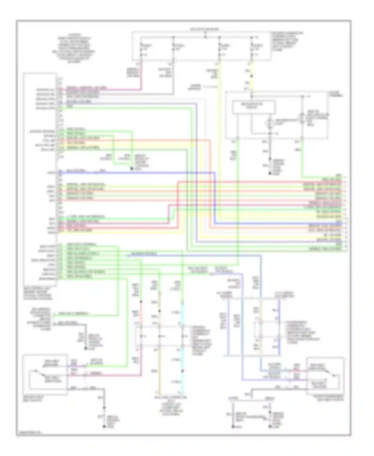 Wiring diagram srs indicator light for Honda Accord VI (1997-2002) (3 of 3)