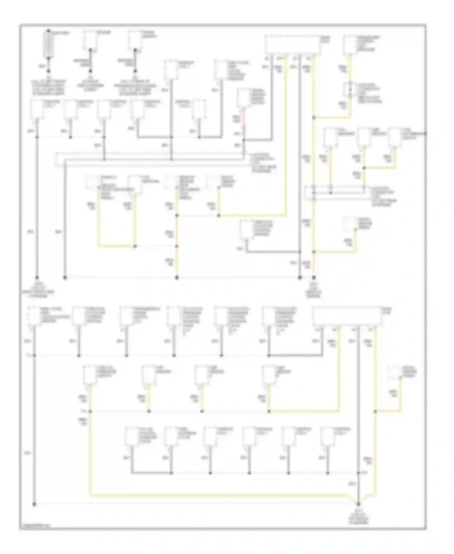Accord Honda VII facelift (2005-2008): Ground distribution circuit, except hybrid (1 of 4)