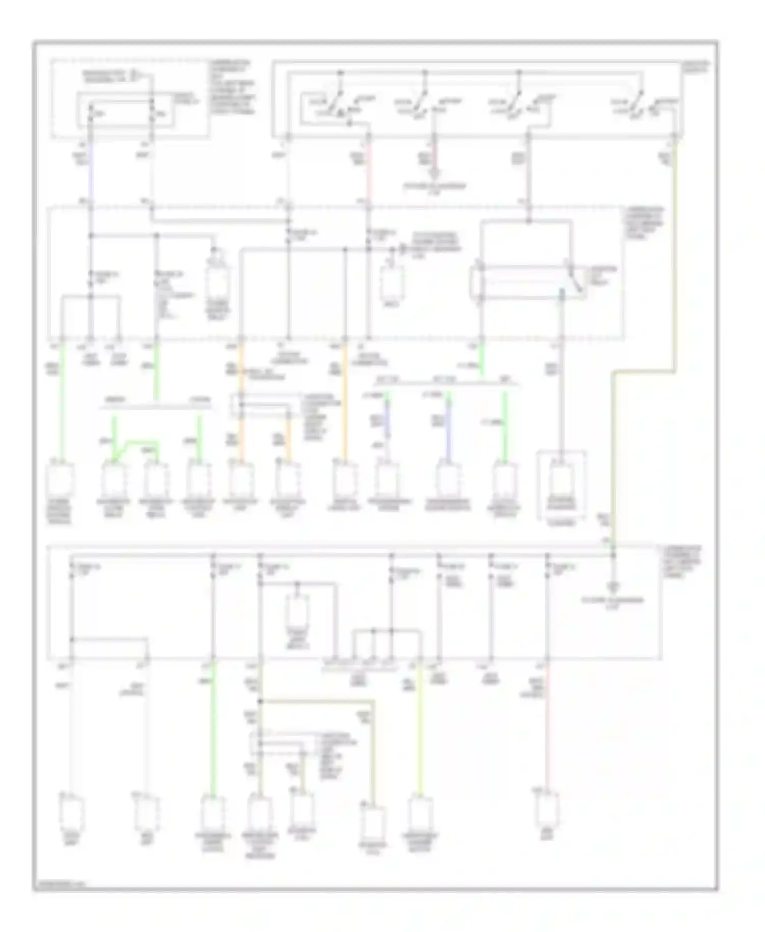 Accord Honda VII facelift (2005-2008): Power distribution circuit, except hybrid (2 of 4)