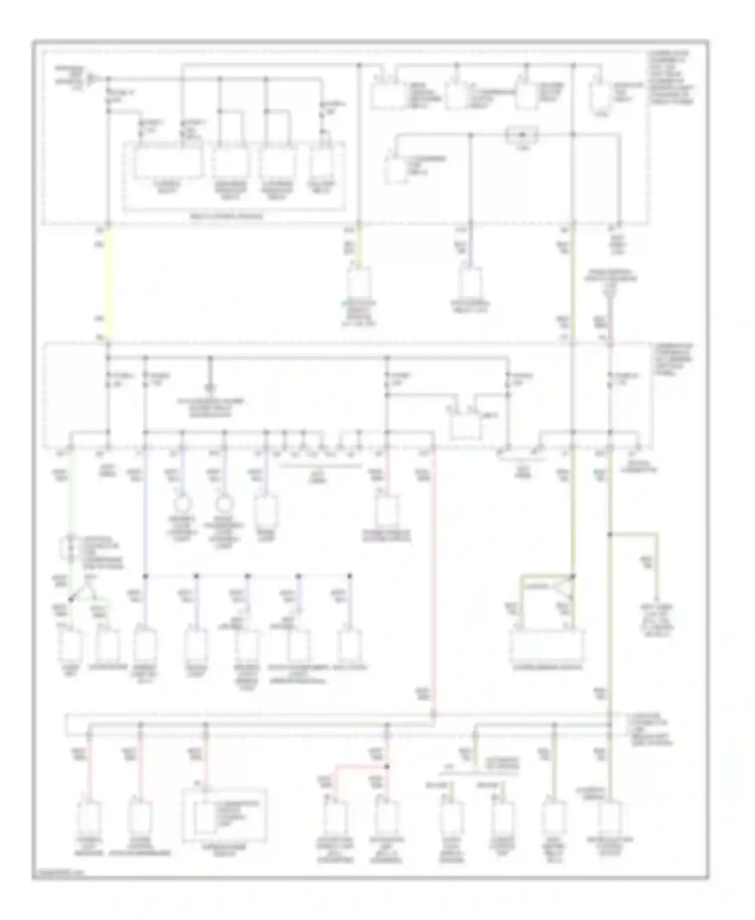 Accord Honda VII facelift (2005-2008): Power distribution circuit, except hybrid (3 of 4)