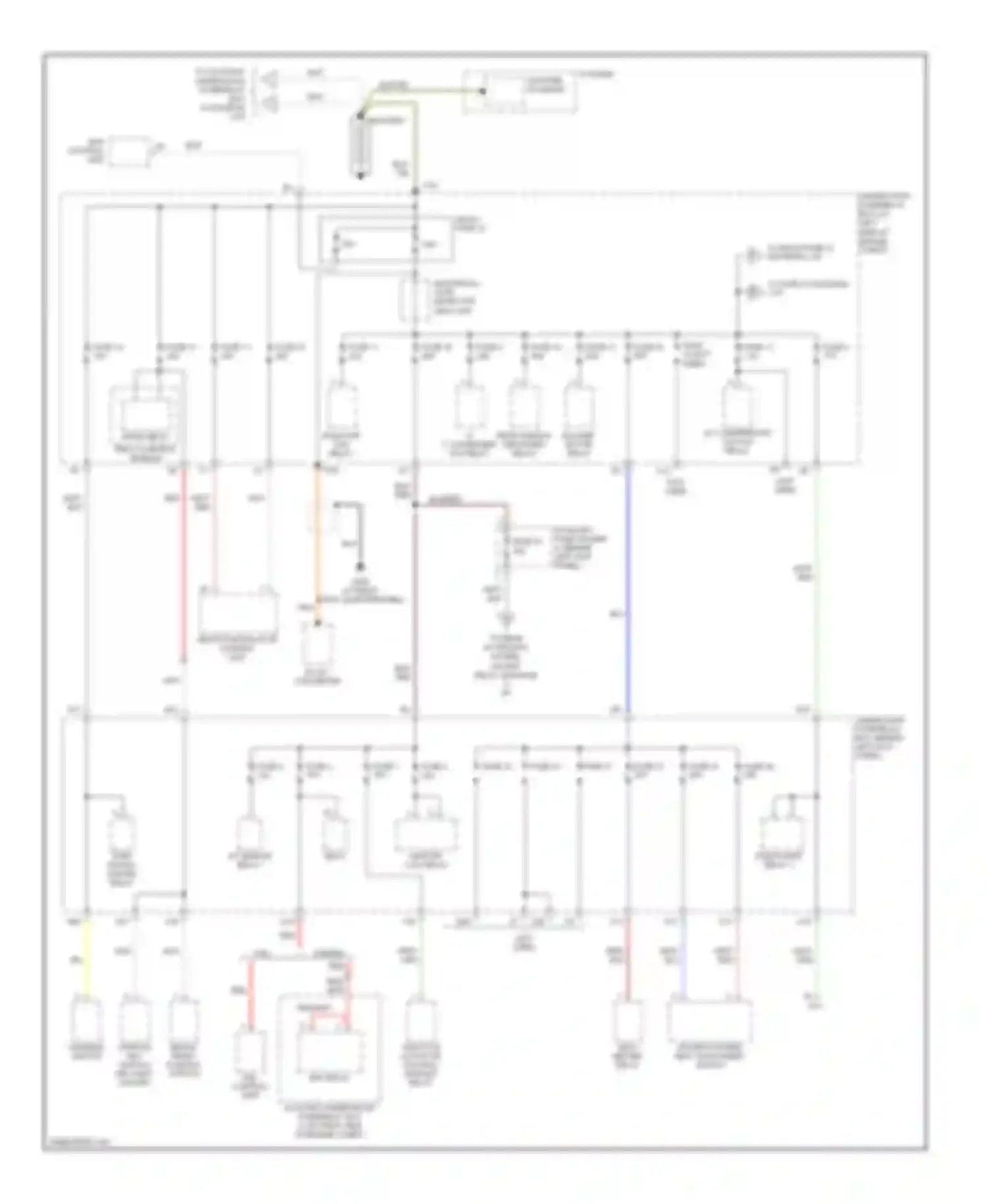 Accord Honda VII facelift (2005-2008): Power distribution circuit, hybrid (1 of 5)
