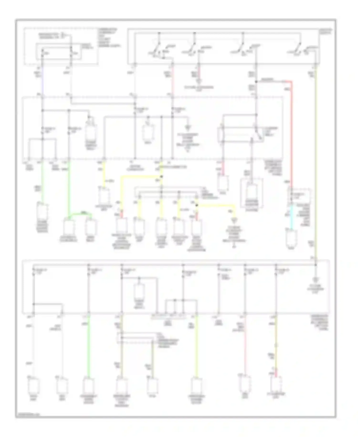 Accord Honda VII facelift (2005-2008): Power distribution circuit, hybrid (2 of 5)