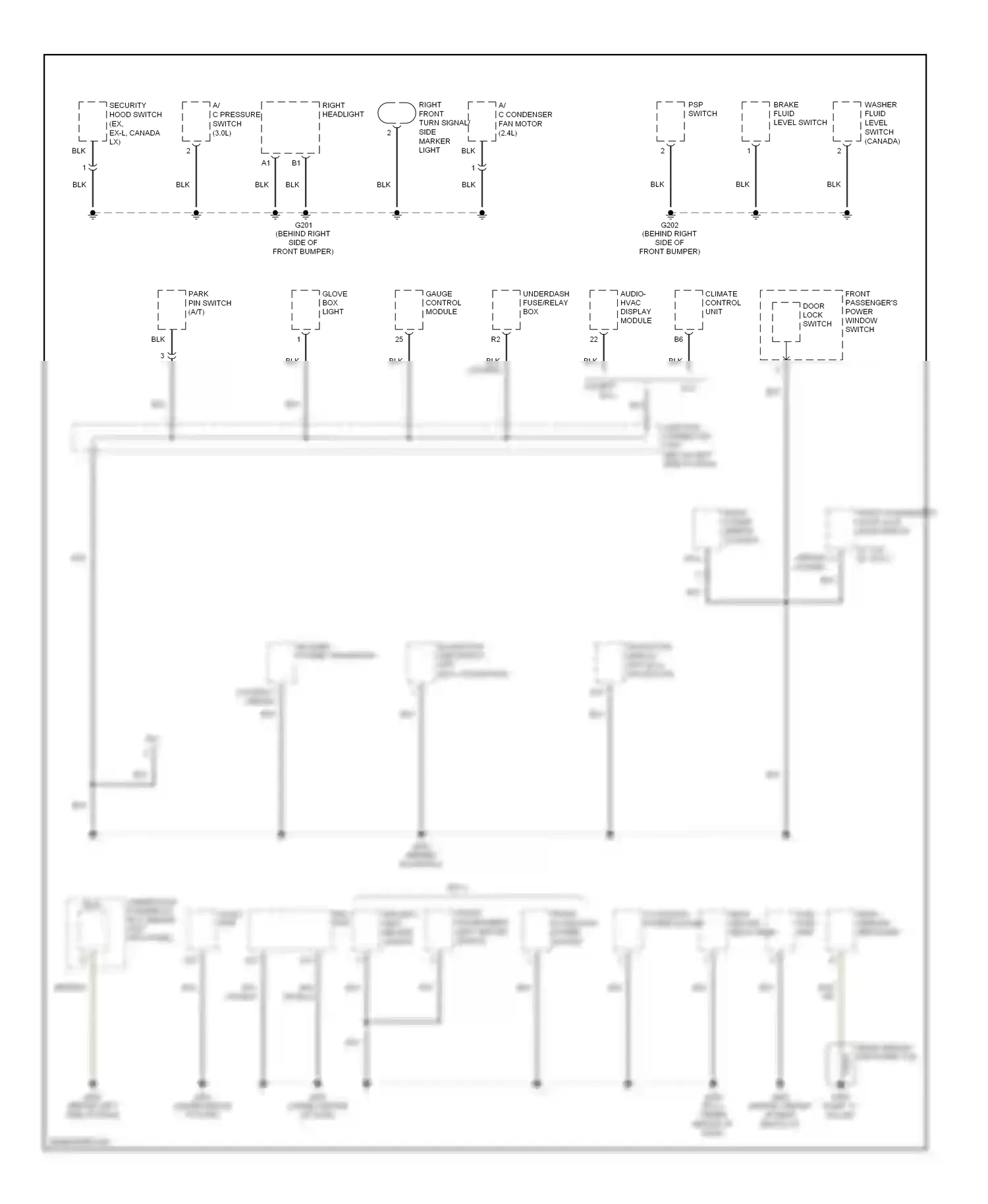 Wiring diagram climate control unit for Honda Accord VII facelift (2005-2008) (7 of 8)