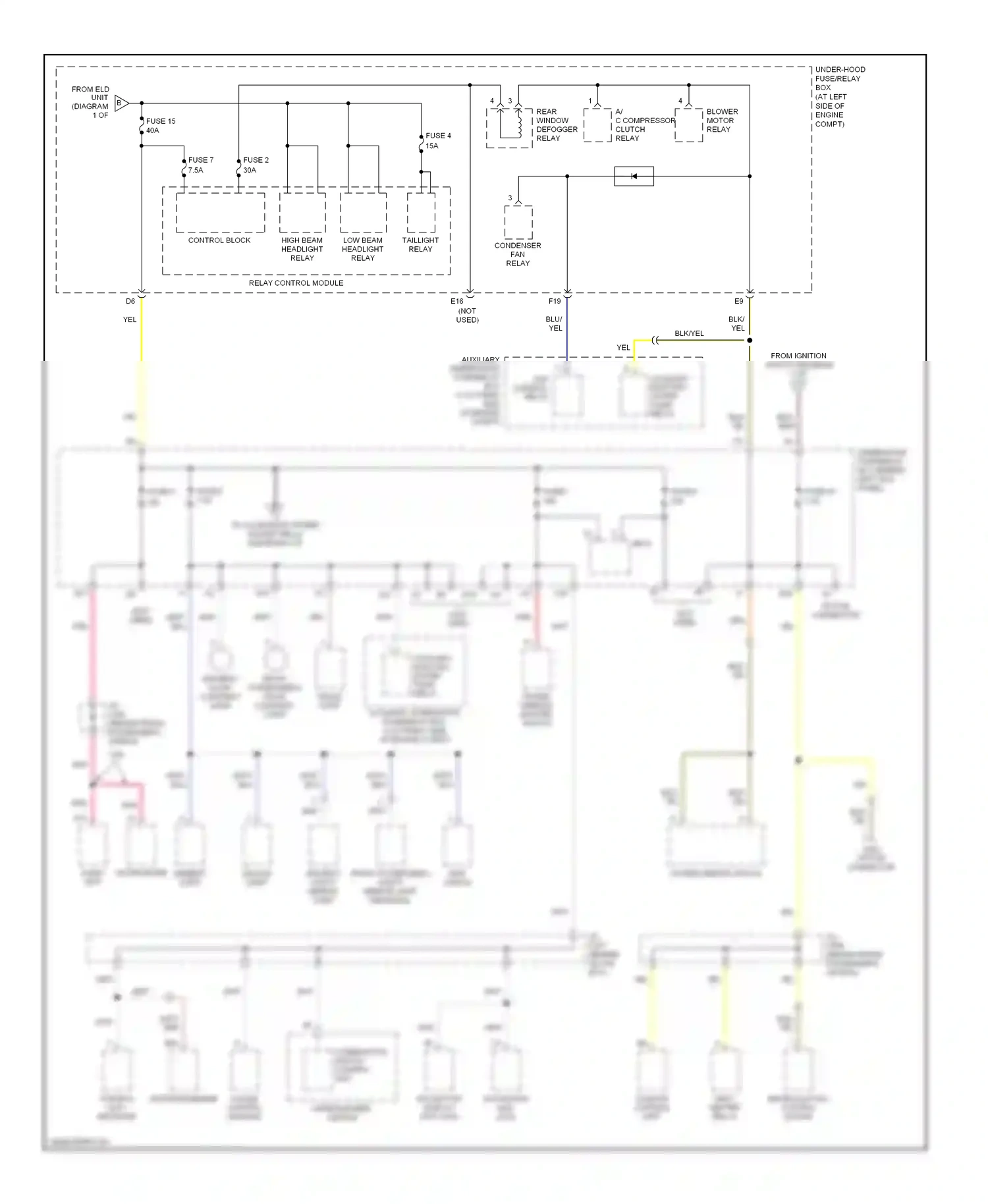 Wiring diagram combination switch control unit for Honda Accord VII facelift (2005-2008) (19 of 23)