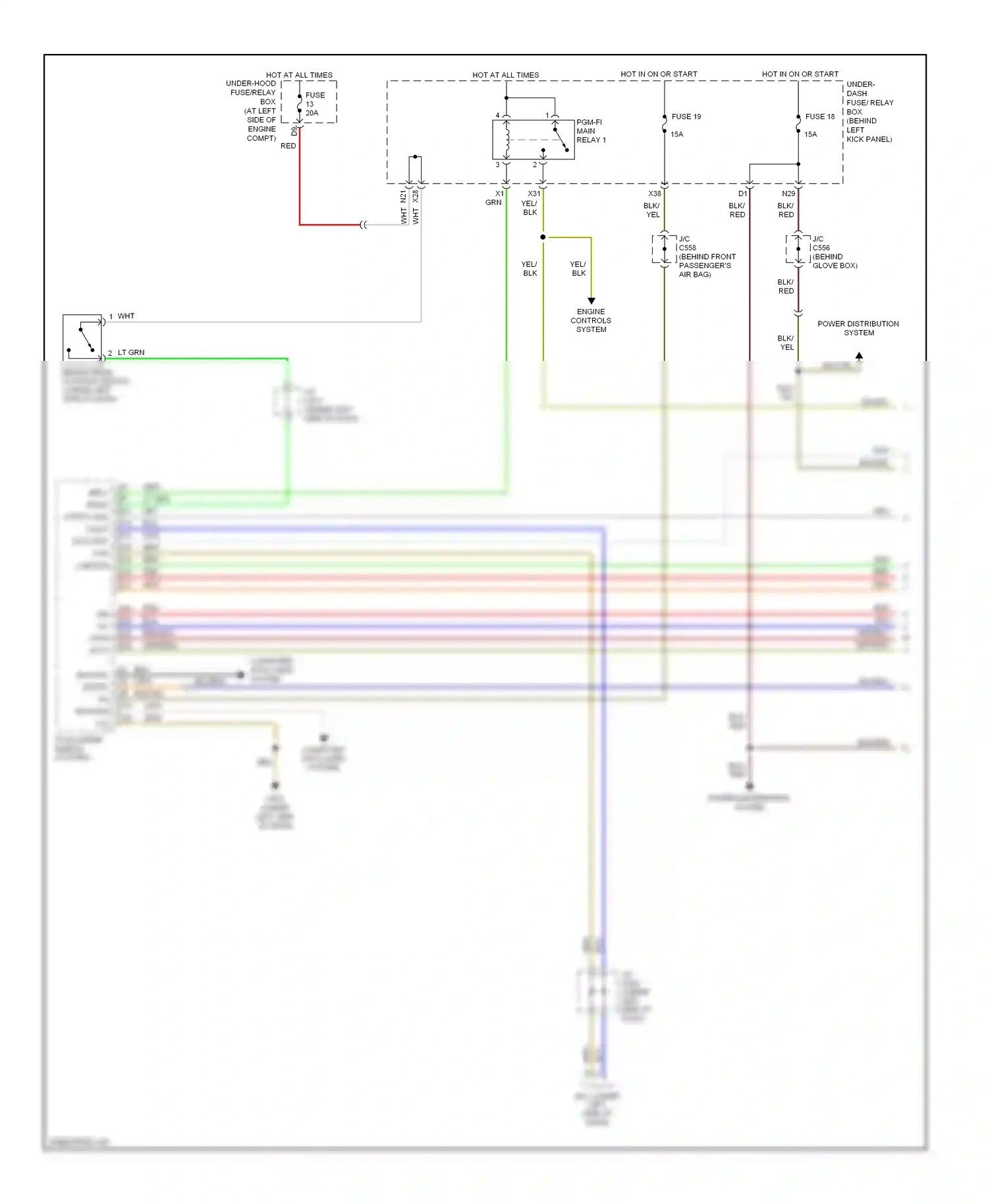 Wiring diagram computer data lines system for Honda Accord VII facelift (2005-2008) (4 of 9)