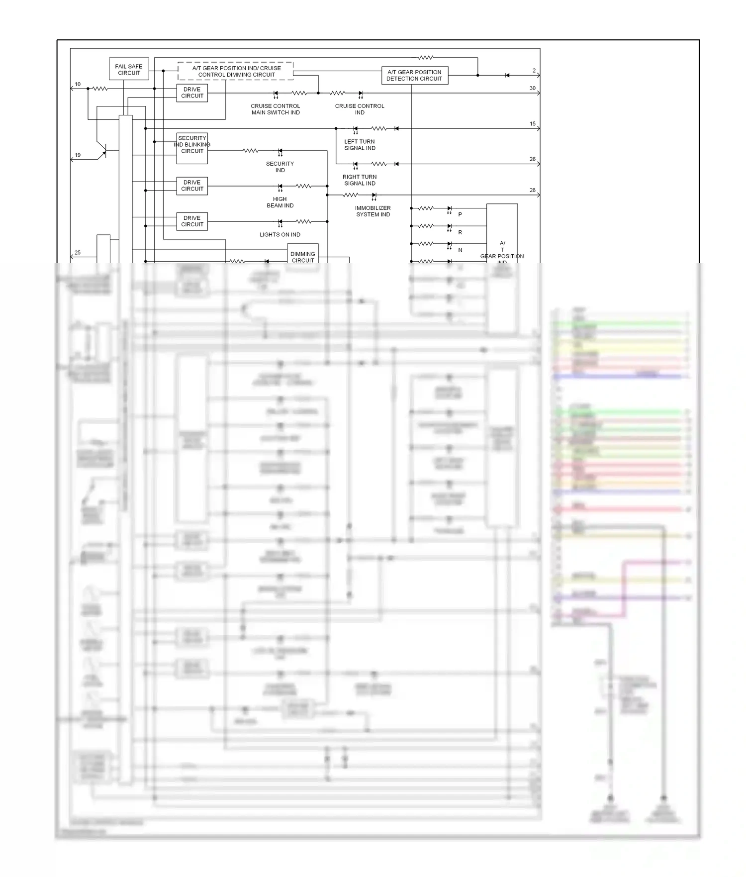 Wiring diagram dash lights brightness controller for Honda Accord VII facelift (2005-2008) (1 of 3)