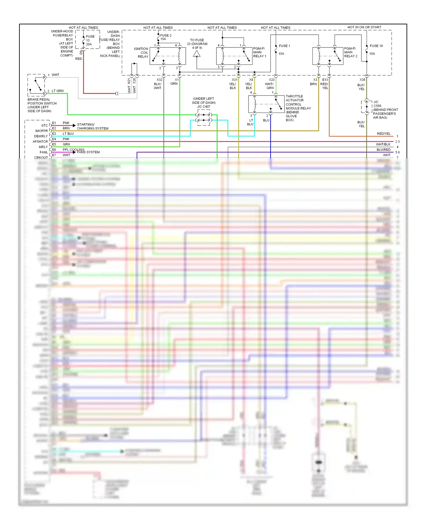 Wiring diagram dash) for Honda Accord VII facelift (2005-2008) (1 of 1)