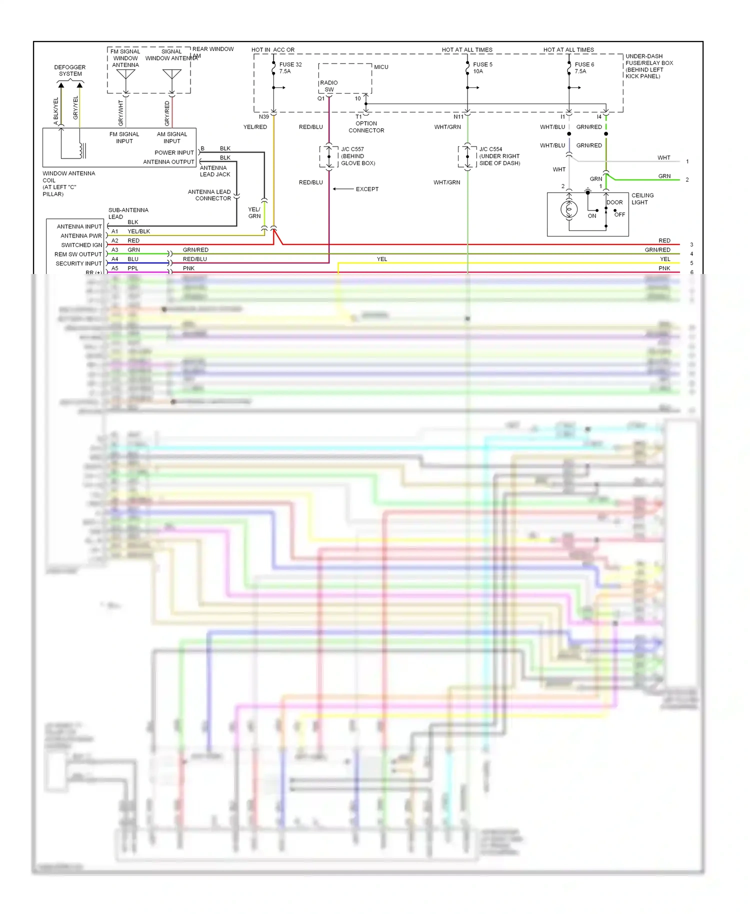 Wiring diagram defogger system for Honda Accord VII facelift (2005-2008) (2 of 9)