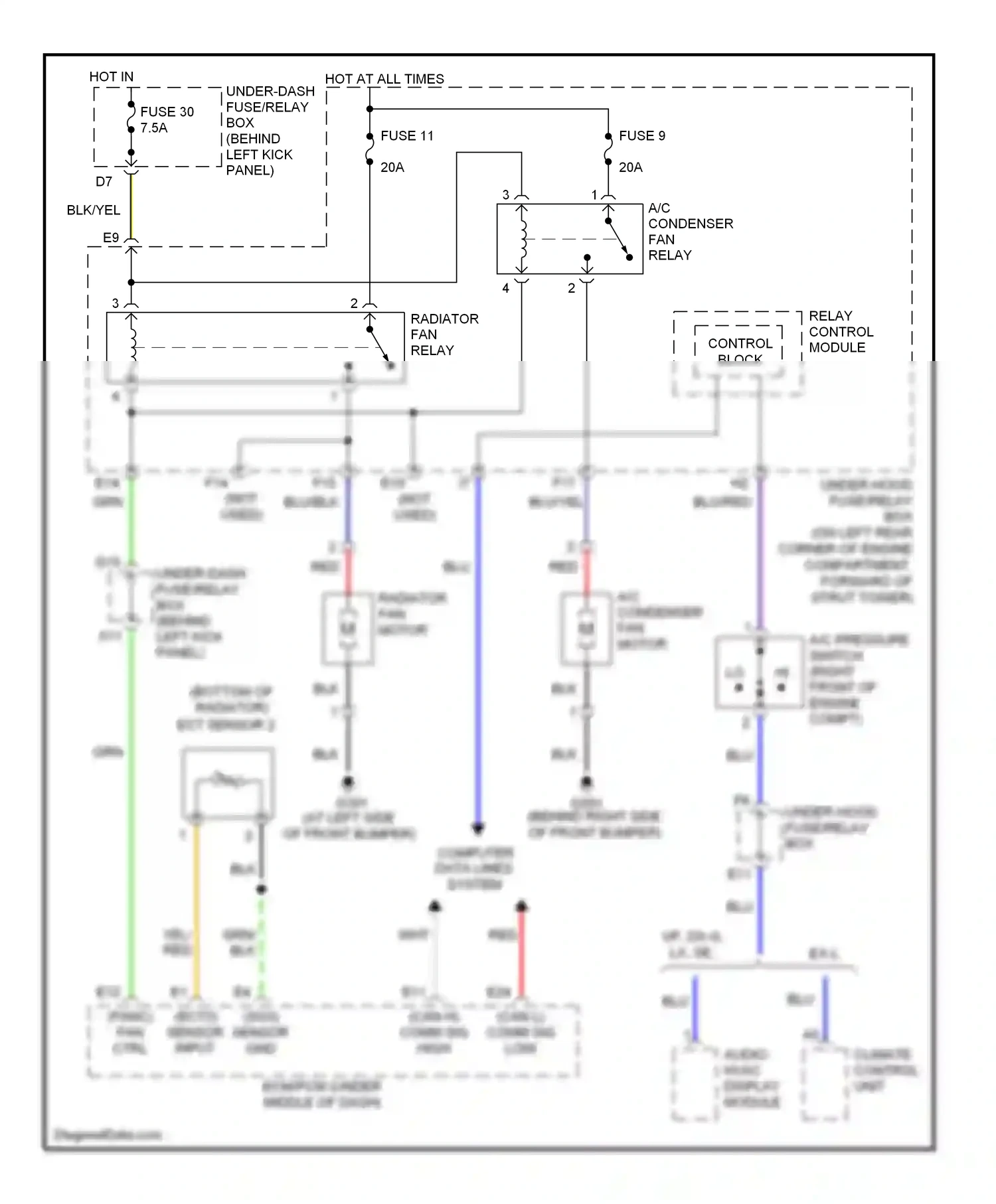 Wiring diagram ect sensor 2 for Honda Accord VII facelift (2005-2008) (1 of 1)