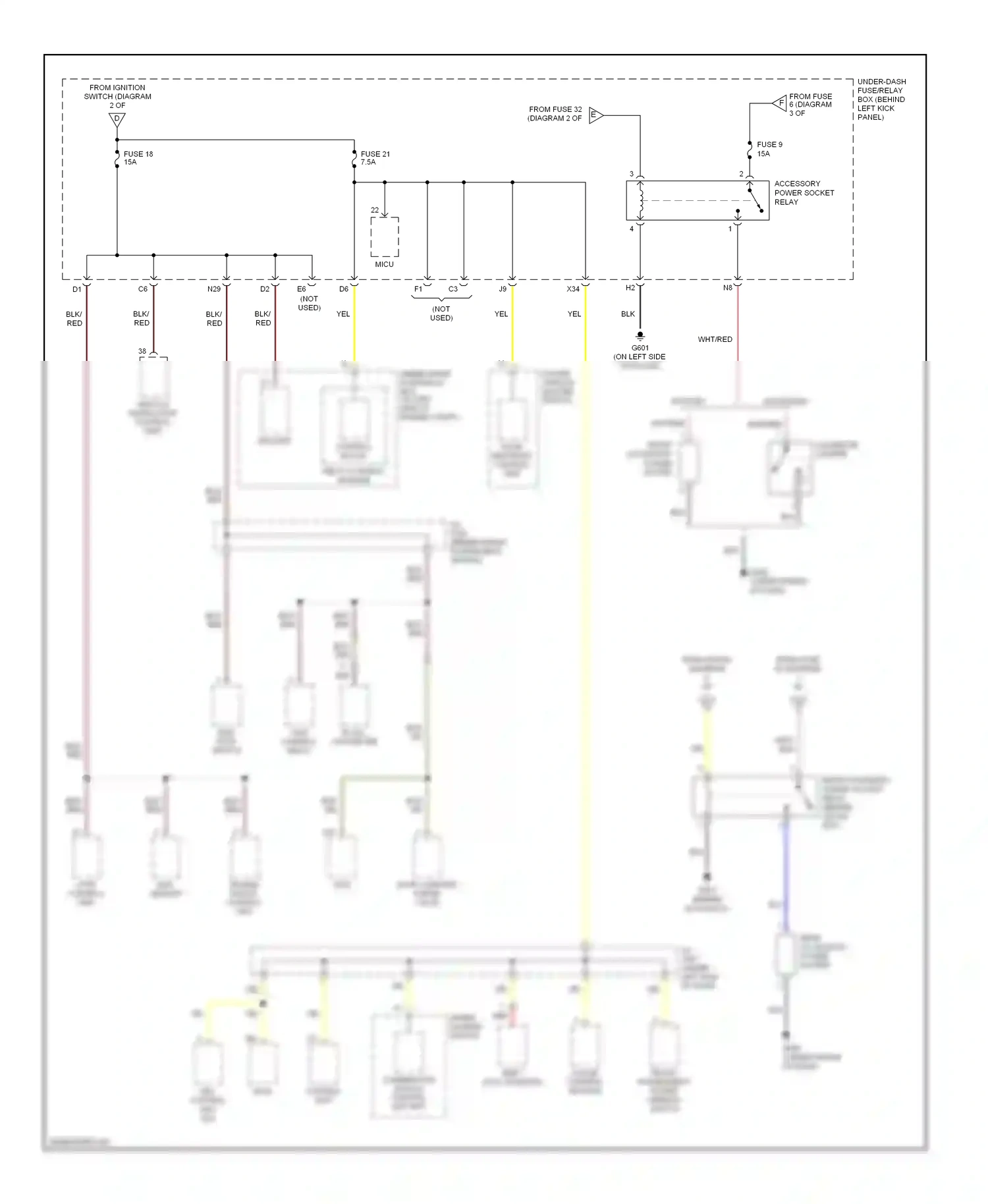 Wiring diagram eld unit for Honda Accord VII facelift (2005-2008) (7 of 11)