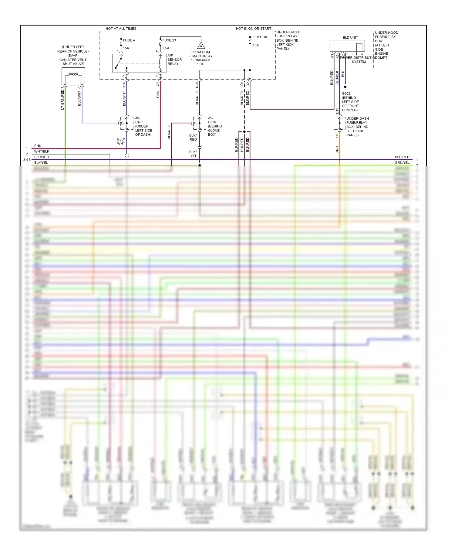 Wiring diagram engine compt) power distribution system for Honda Accord VII facelift (2005-2008) (1 of 1)