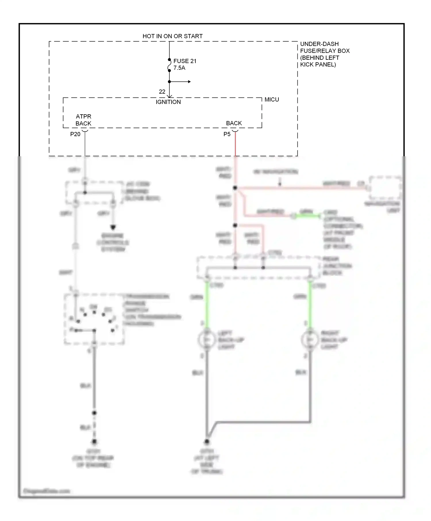 Wiring diagram engine controls system for Honda Accord VII facelift (2005-2008) (10 of 15)