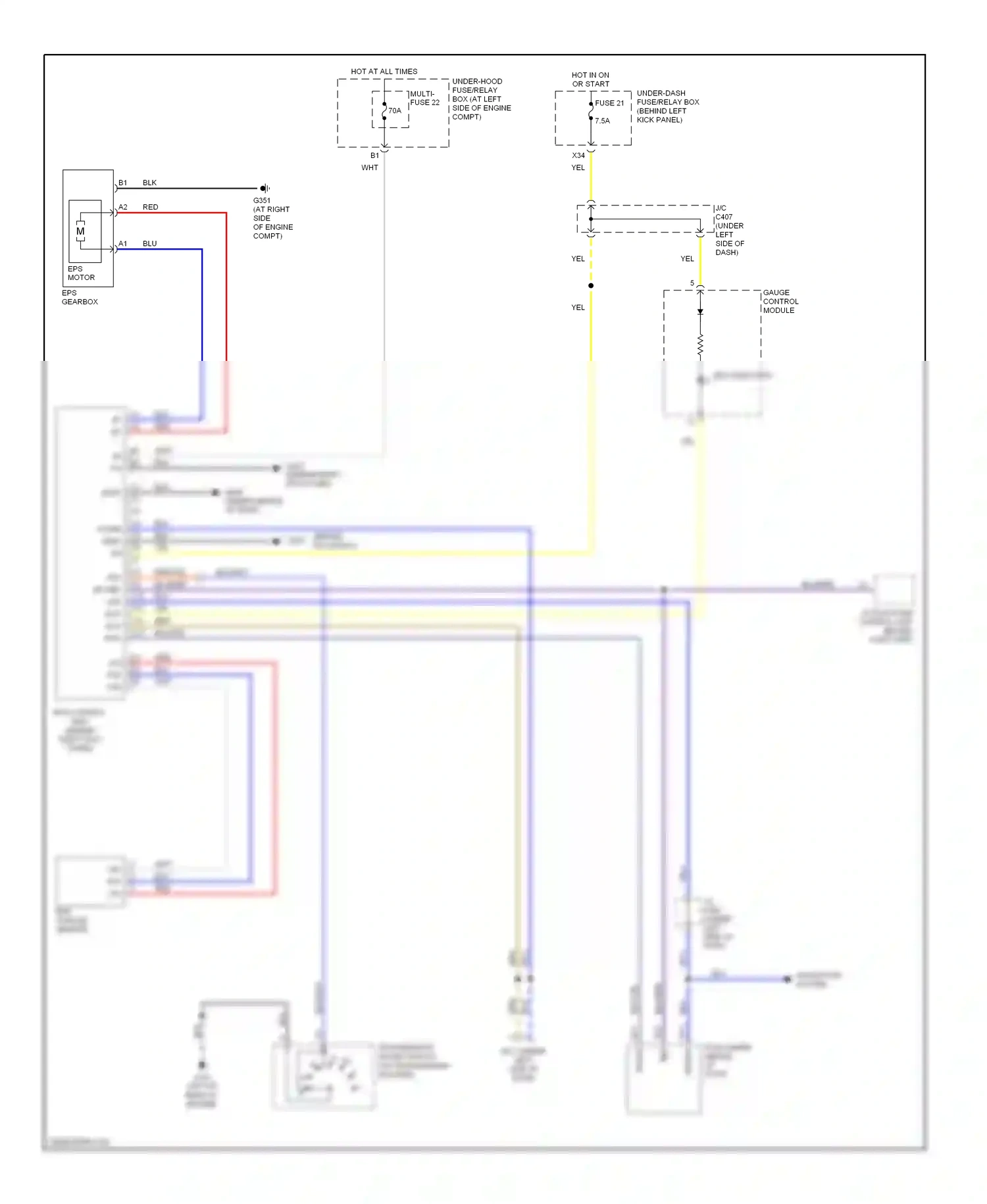 Wiring diagram eps indicator for Honda Accord VII facelift (2005-2008) (1 of 1)
