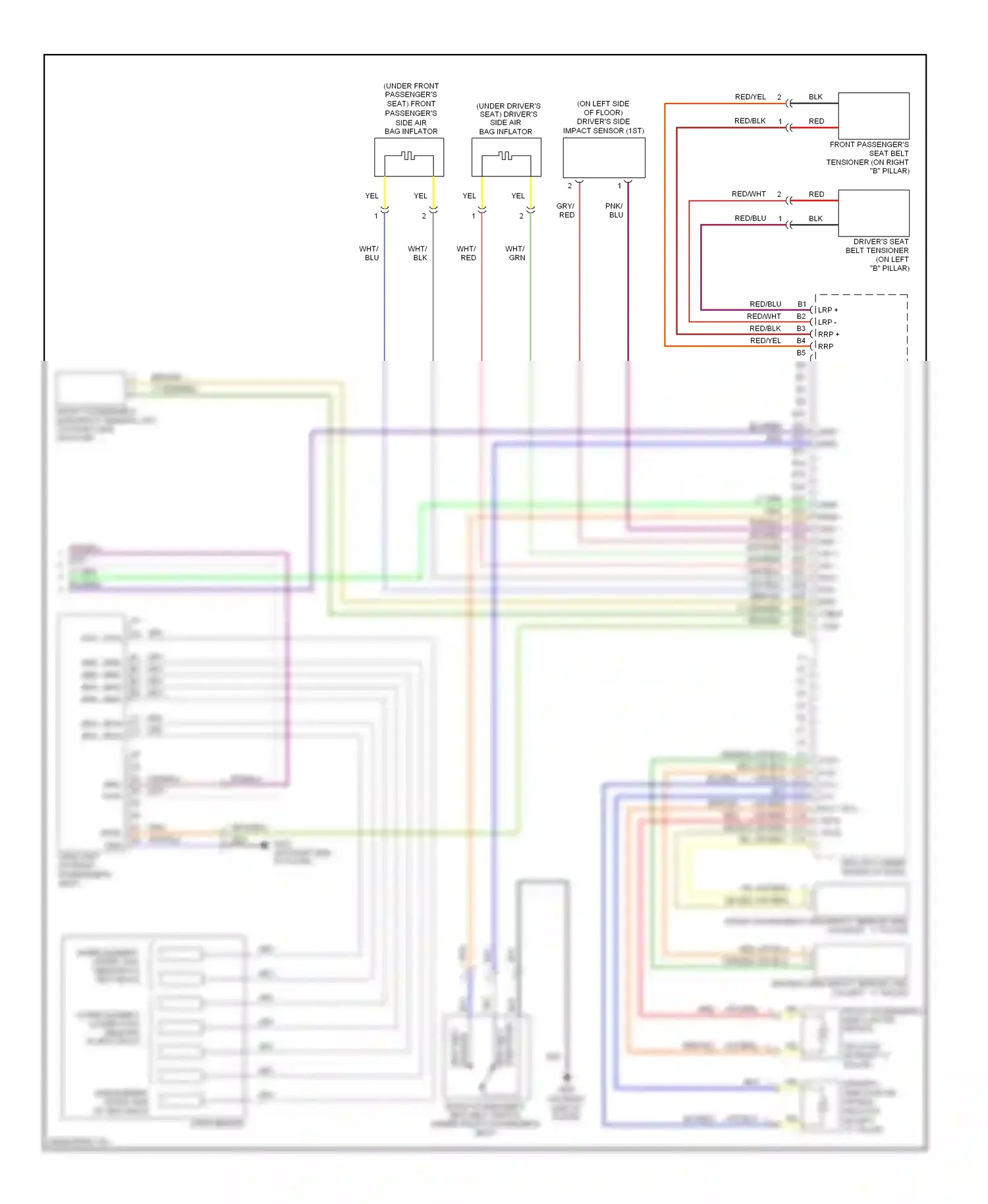 Wiring diagram front passenger's for Honda Accord VII facelift (2005-2008) (4 of 6)