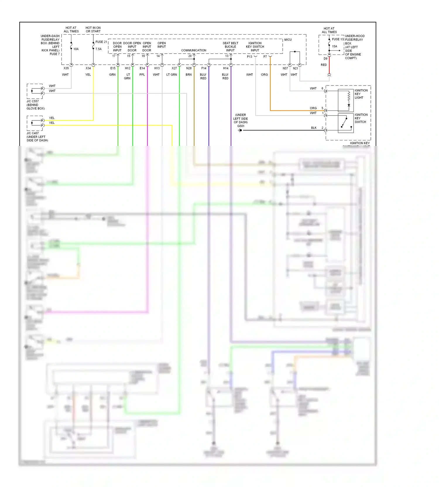 Wiring diagram front passenger's for Honda Accord VII facelift (2005-2008) (6 of 6)