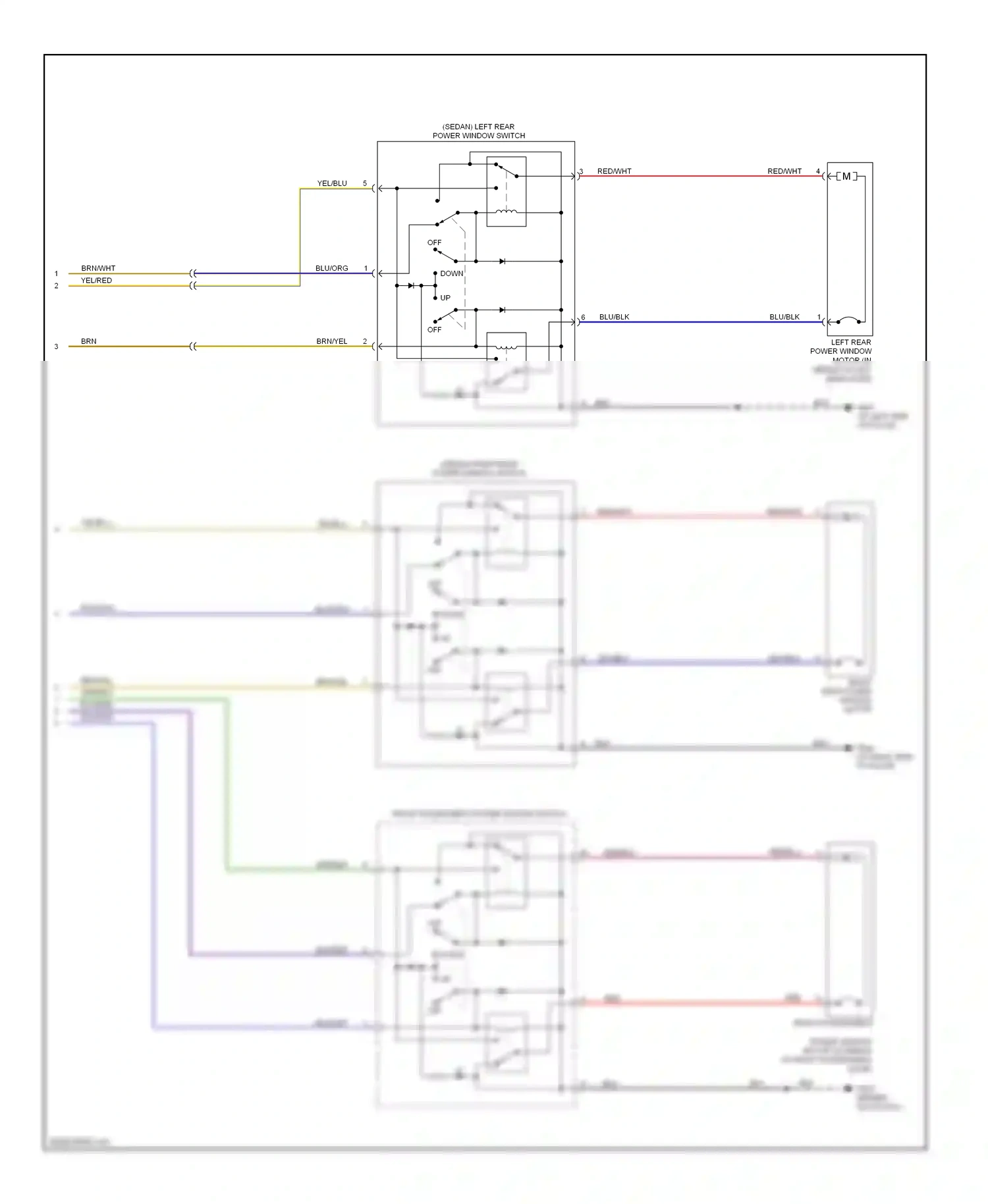 Wiring diagram front passenger's for Honda Accord VII facelift (2005-2008) (2 of 6)