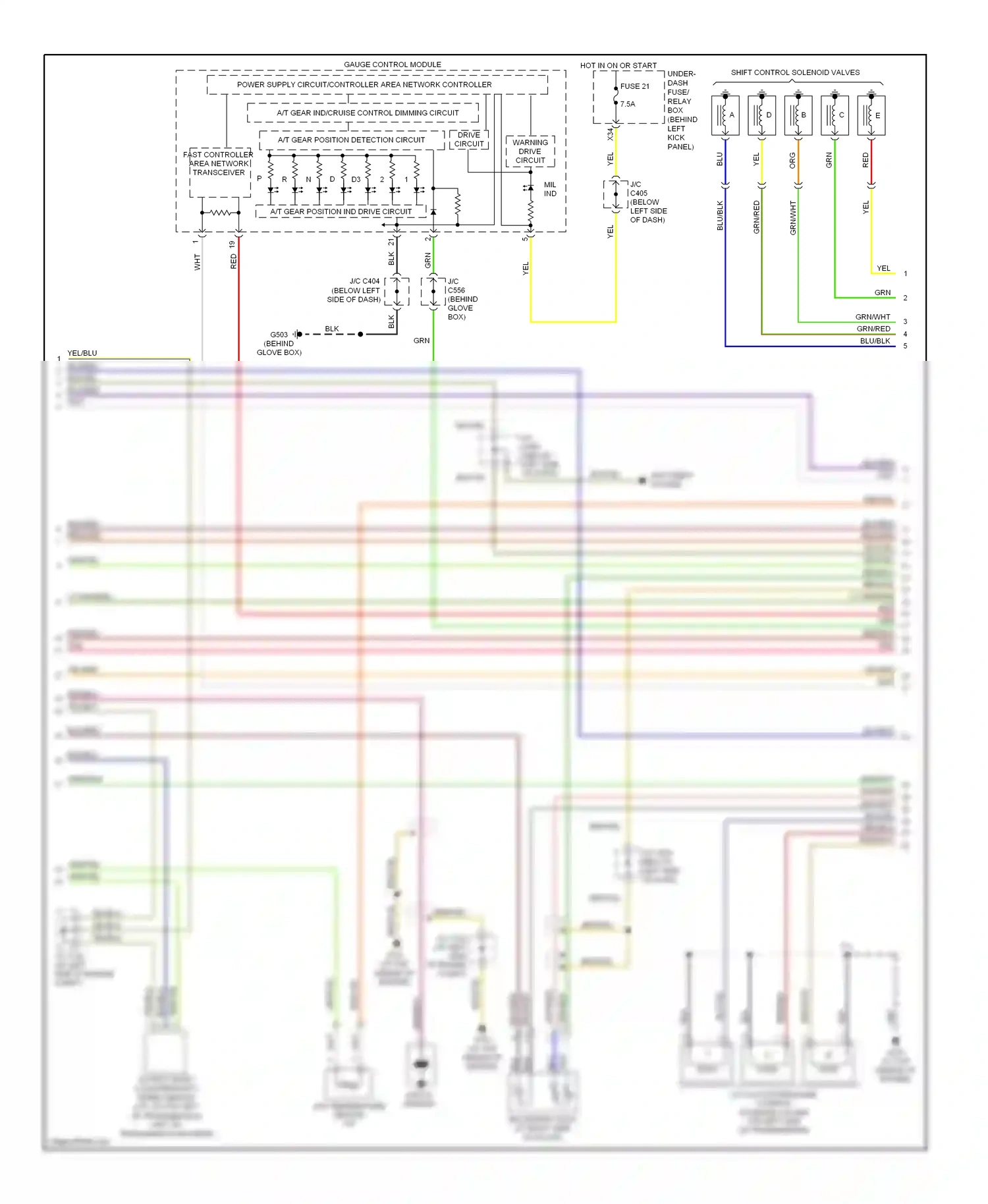 Wiring diagram gauge control module for Honda Accord VII facelift (2005-2008) (27 of 54)