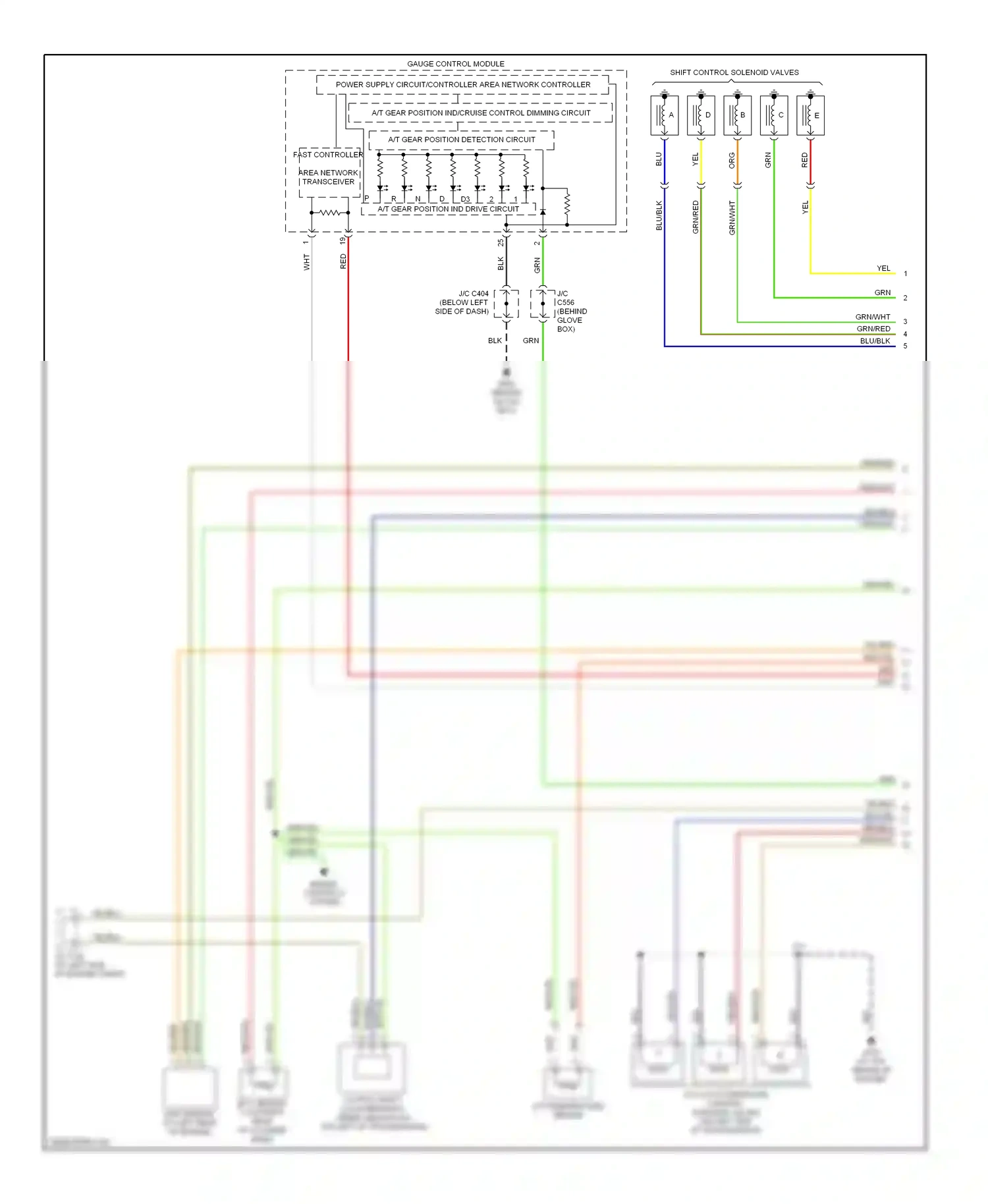 Wiring diagram gauge control module for Honda Accord VII facelift (2005-2008) (41 of 54)