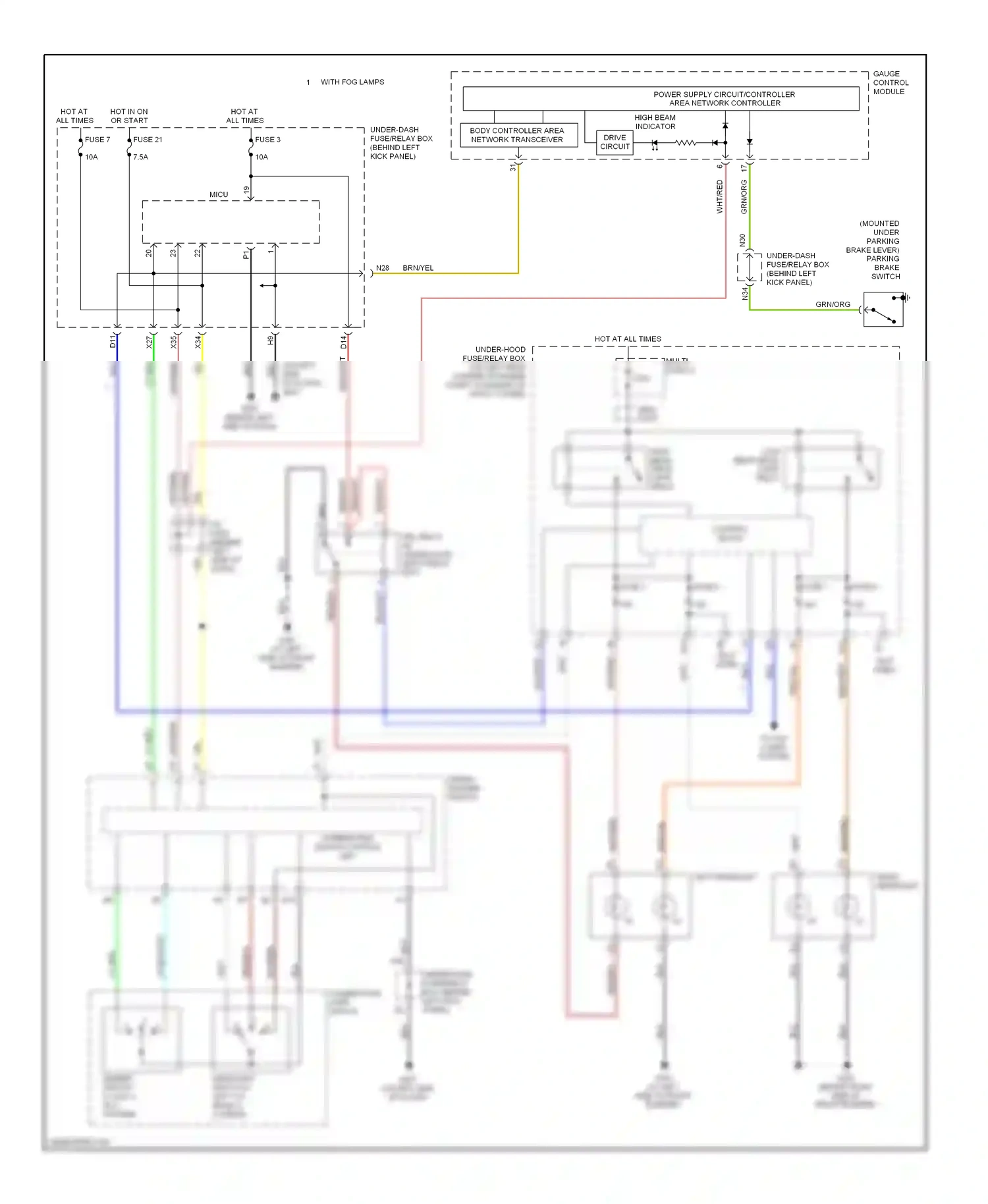 Wiring diagram gauge control module for Honda Accord VII facelift (2005-2008) (33 of 54)