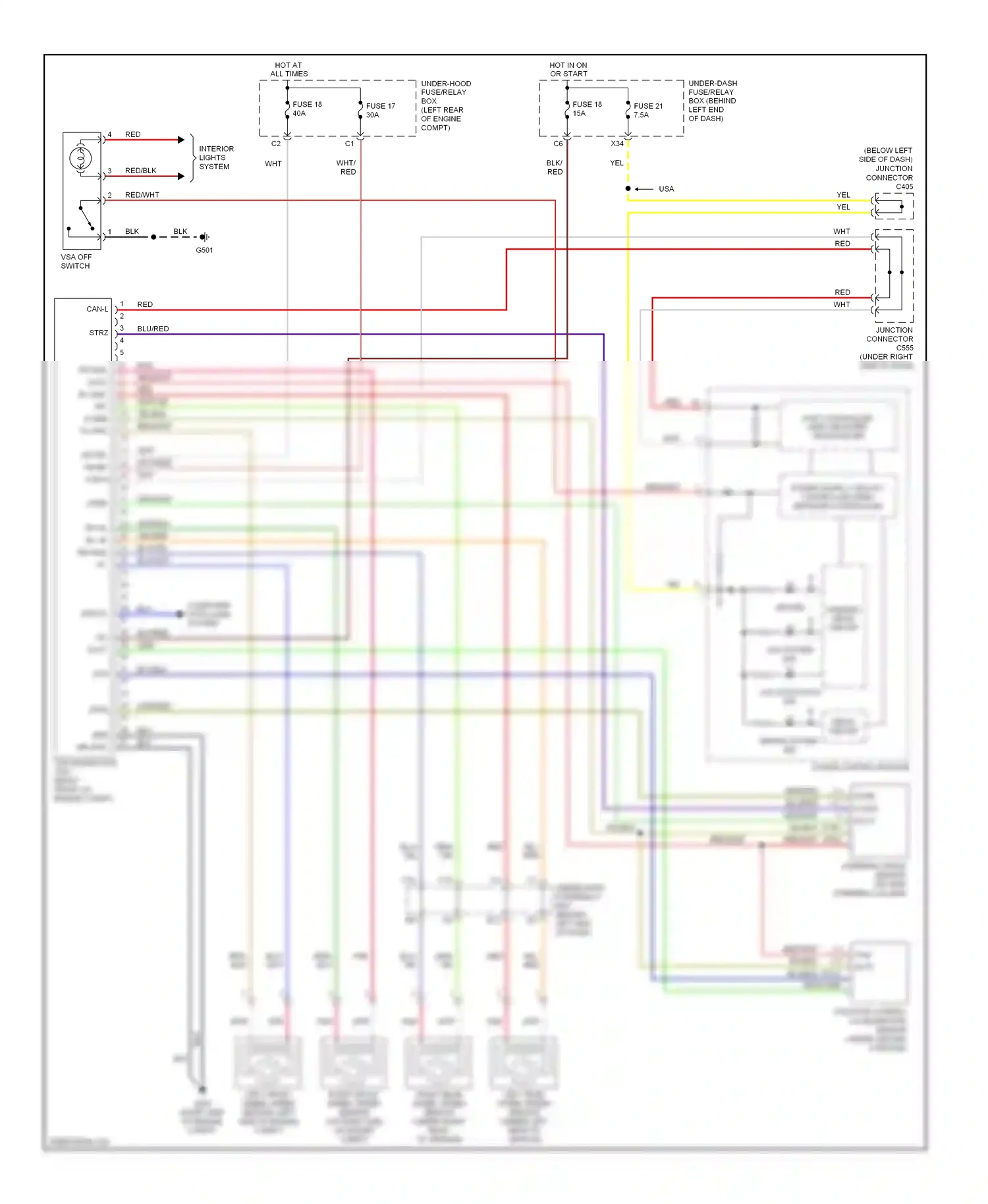 Wiring diagram gauge control module for Honda Accord VII facelift (2005-2008) (3 of 54)