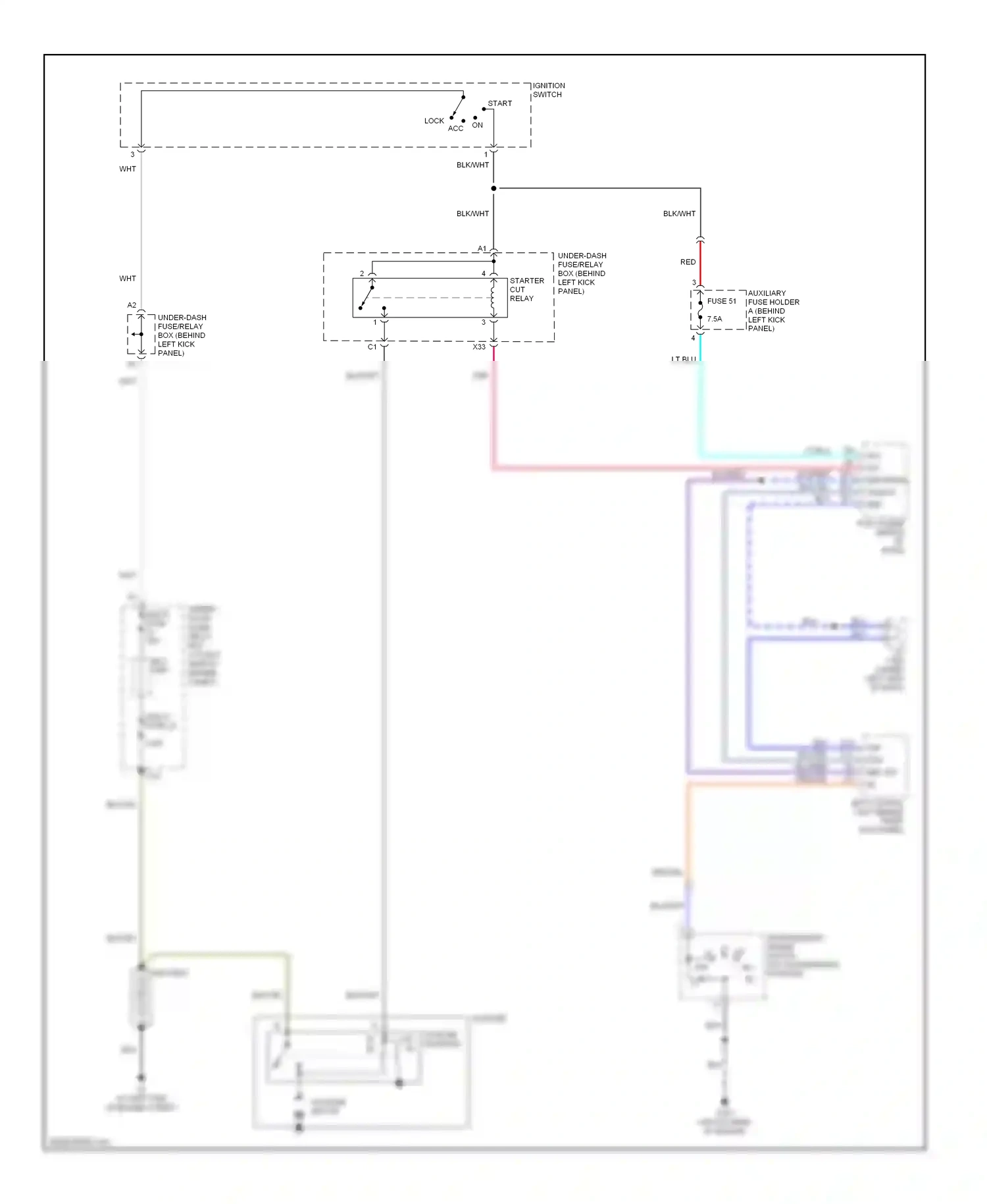 Wiring diagram ignition switch for Honda Accord VII facelift (2005-2008) (4 of 6)