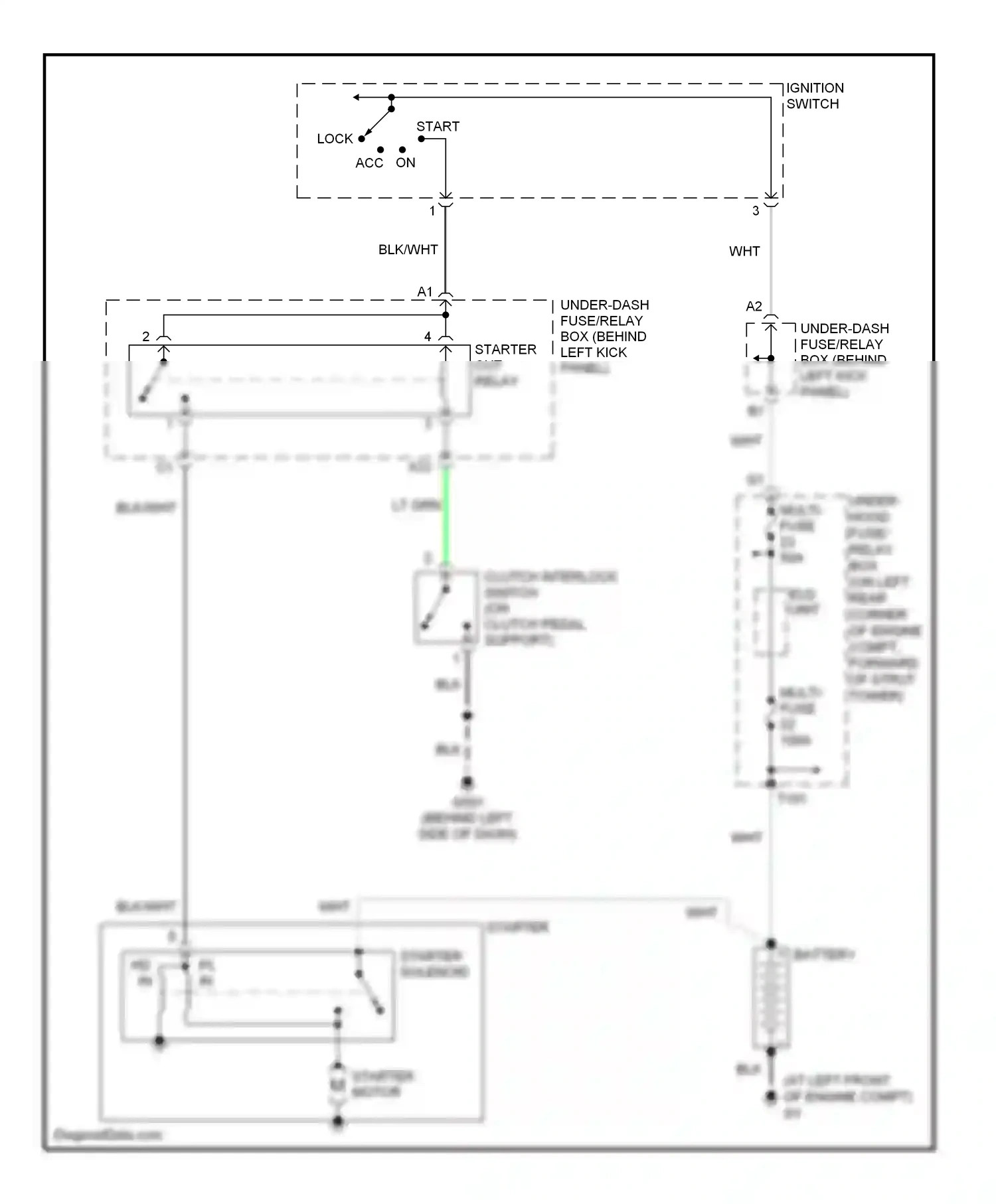 Wiring diagram ignition switch for Honda Accord VII facelift (2005-2008) (2 of 6)