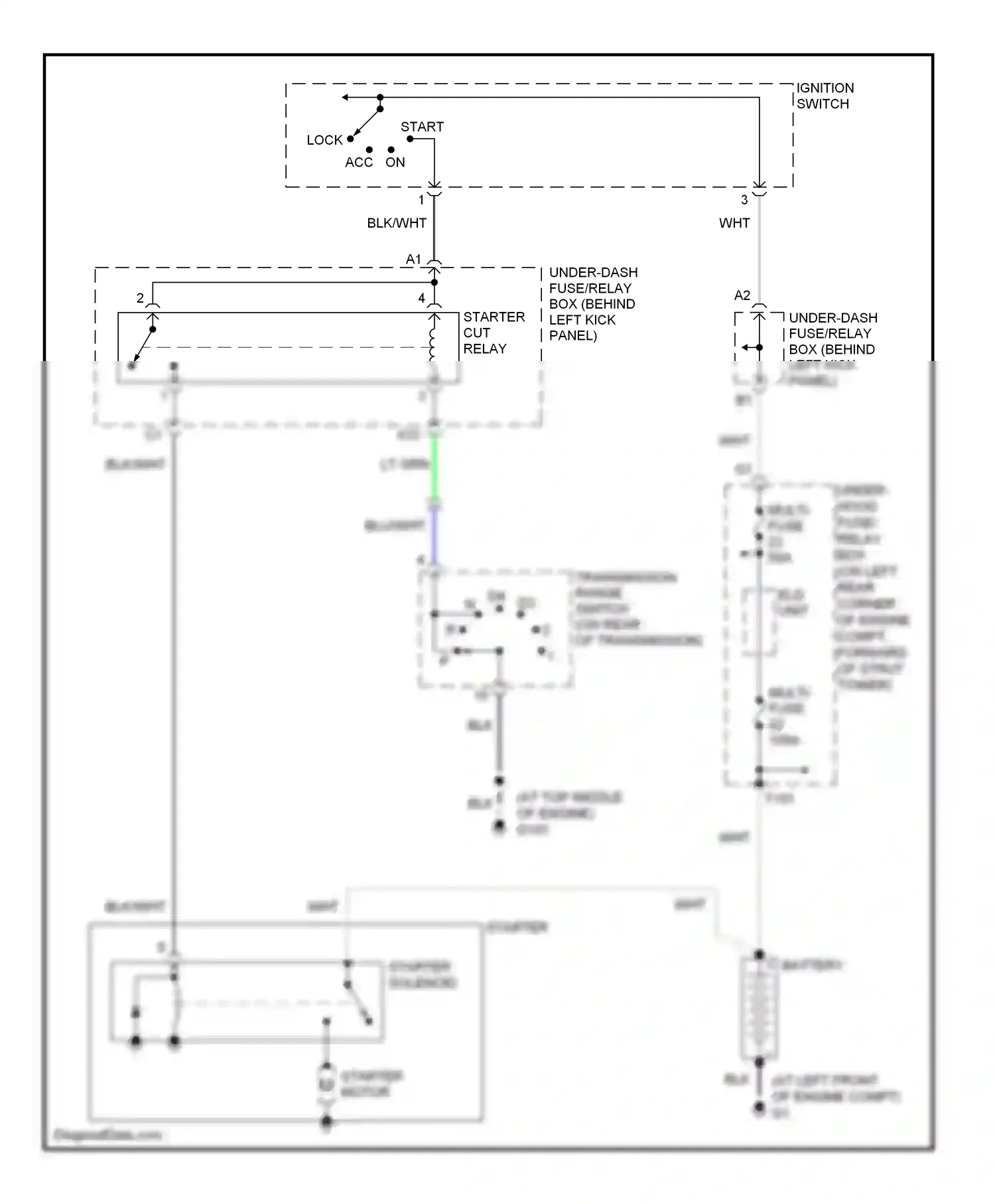 Wiring diagram ignition switch for Honda Accord VII facelift (2005-2008) (1 of 6)