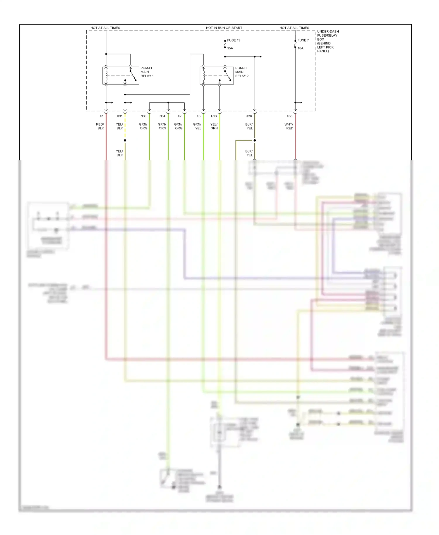 Wiring diagram immobilizer code input for Honda Accord VII facelift (2005-2008) (2 of 2)