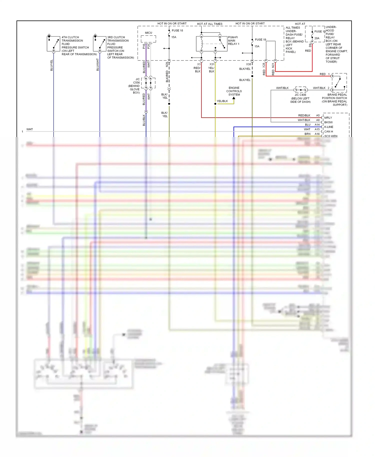 Wiring diagram panel) for Honda Accord VII facelift (2005-2008) (1 of 3)