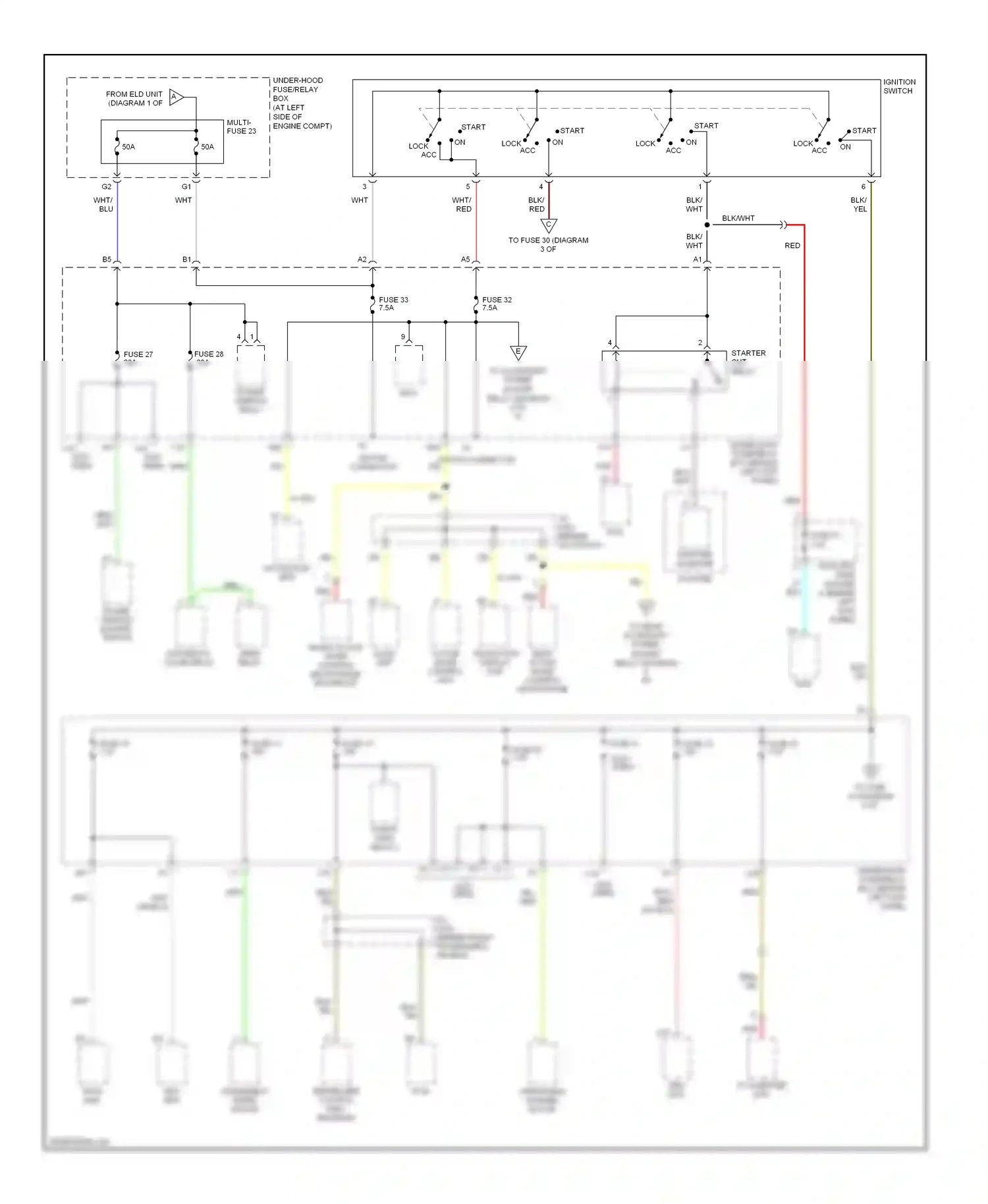 Wiring diagram power window master switch for Honda Accord VII facelift (2005-2008) (13 of 19)