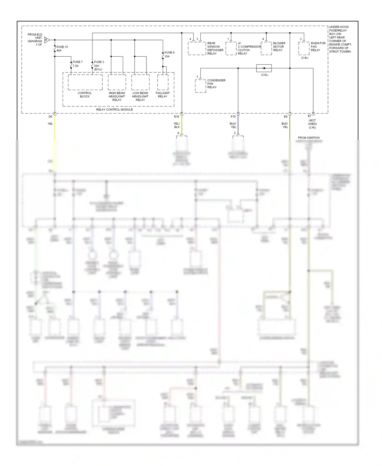 Wiring diagram power window master switch for Honda Accord VII facelift (2005-2008) (11 of 19)