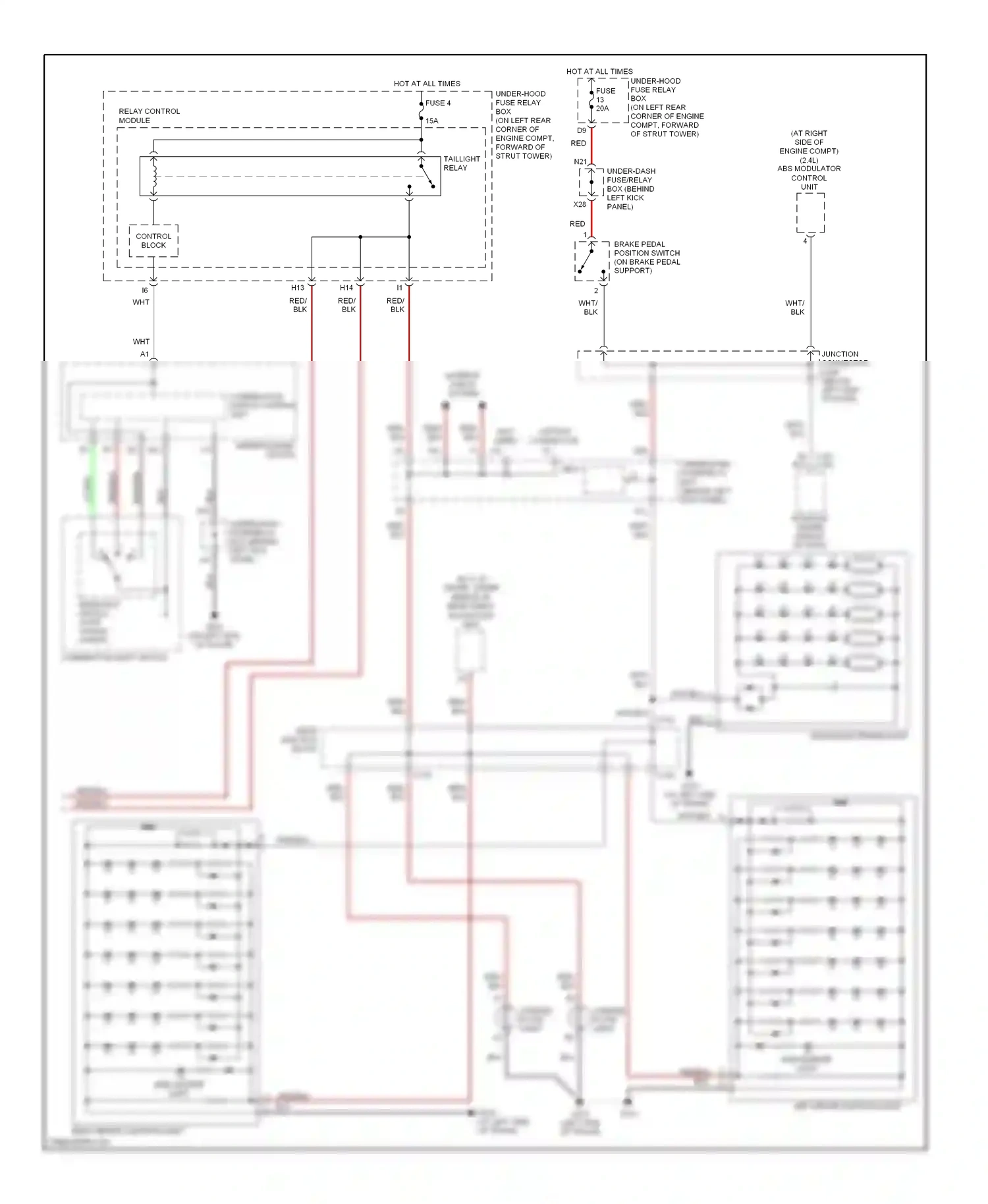 Wiring diagram relay control module for Honda Accord VII facelift (2005-2008) (8 of 23)
