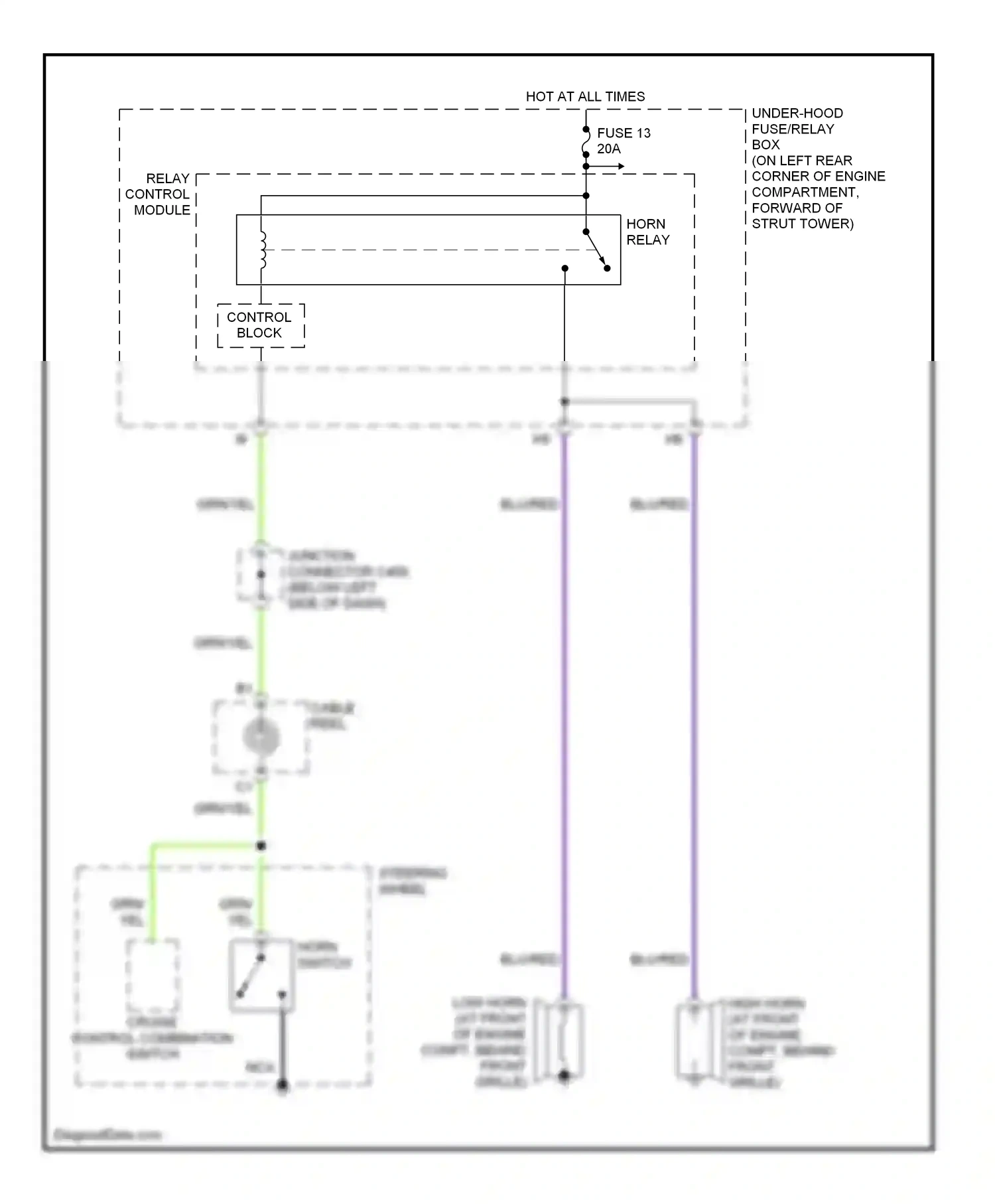 Wiring diagram relay control module for Honda Accord VII facelift (2005-2008) (14 of 23)