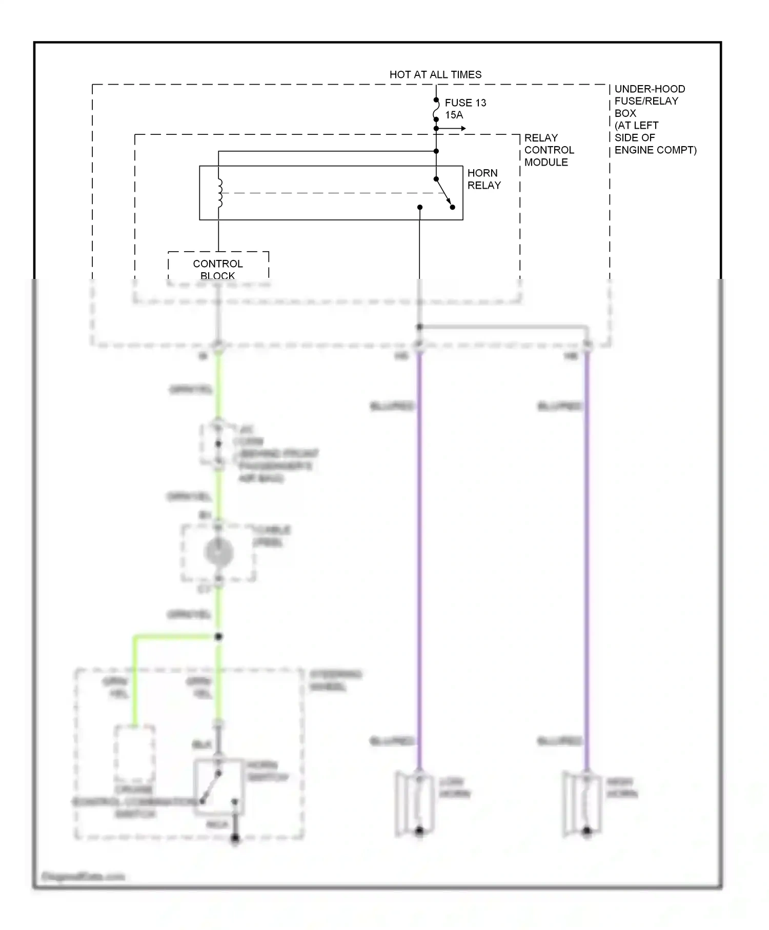 Wiring diagram relay control module for Honda Accord VII facelift (2005-2008) (15 of 23)
