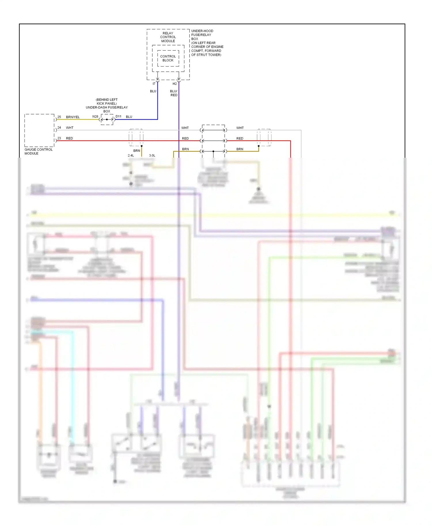 Wiring diagram rly ctrl for Honda Accord VII facelift (2005-2008) (1 of 2)