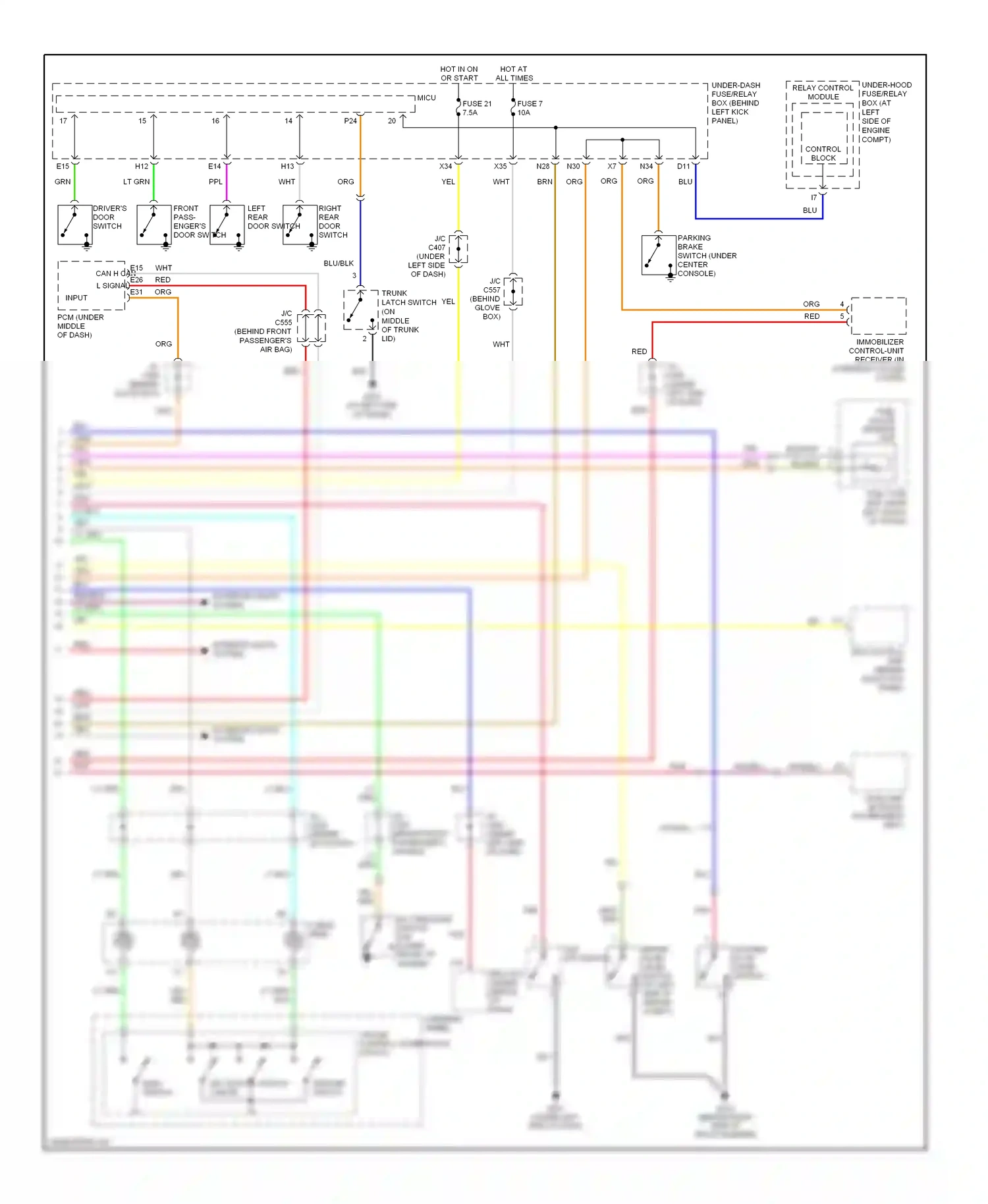 Wiring diagram set switch cancel switch for Honda Accord VII facelift (2005-2008) (1 of 1)